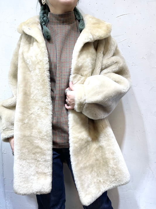 Vintage Mouton Coat [L25893]