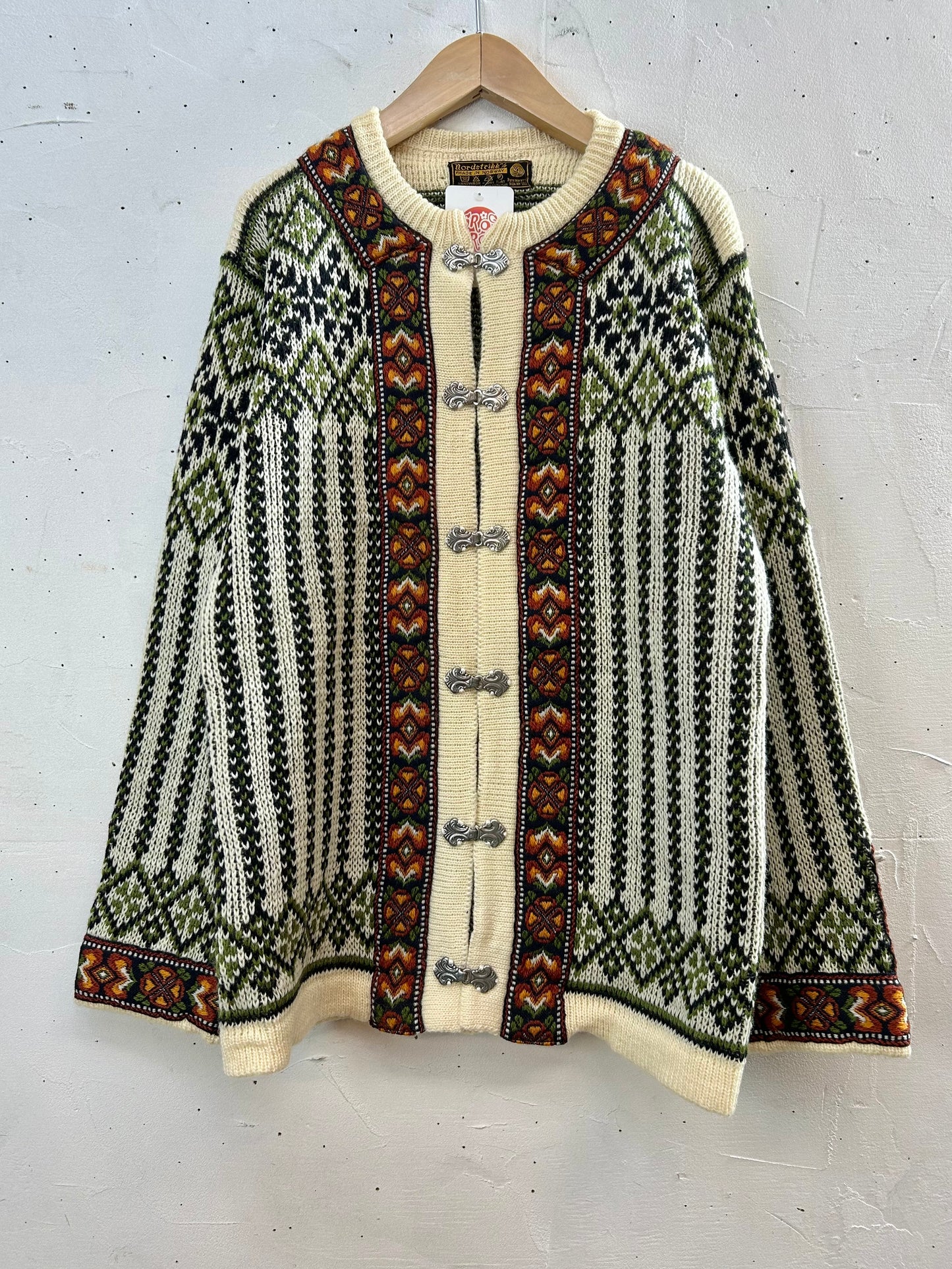Vintage Nordic Knit Cardigan  MADE IN NORWAY [A29290]