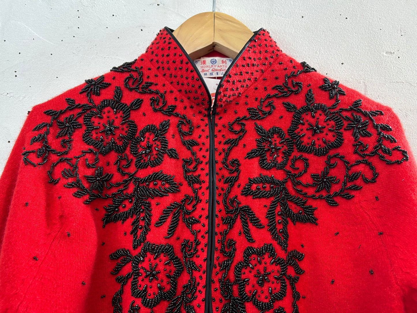 Vintage Beads Embroidered Knit Cardigan [L29062]