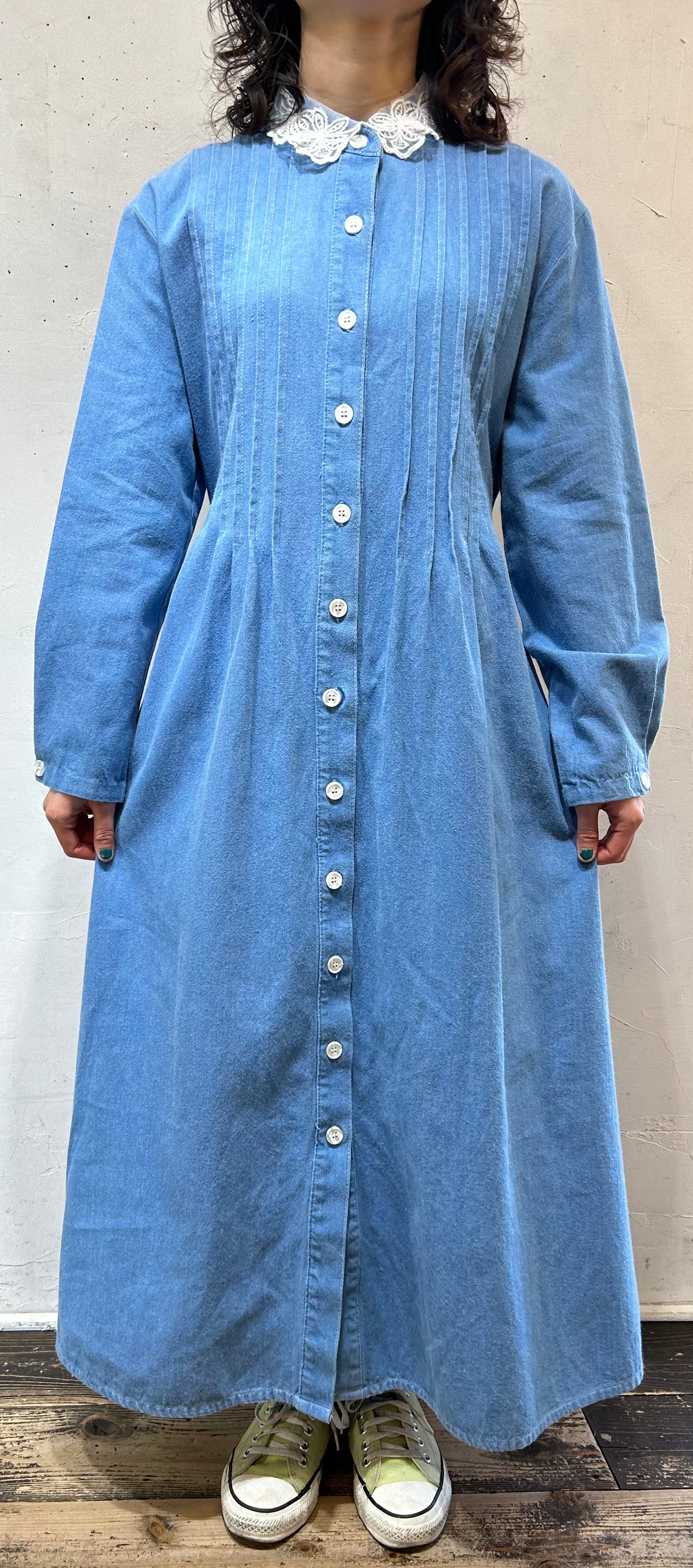 Vintage Denim Dress MADE IN USA [B26145]