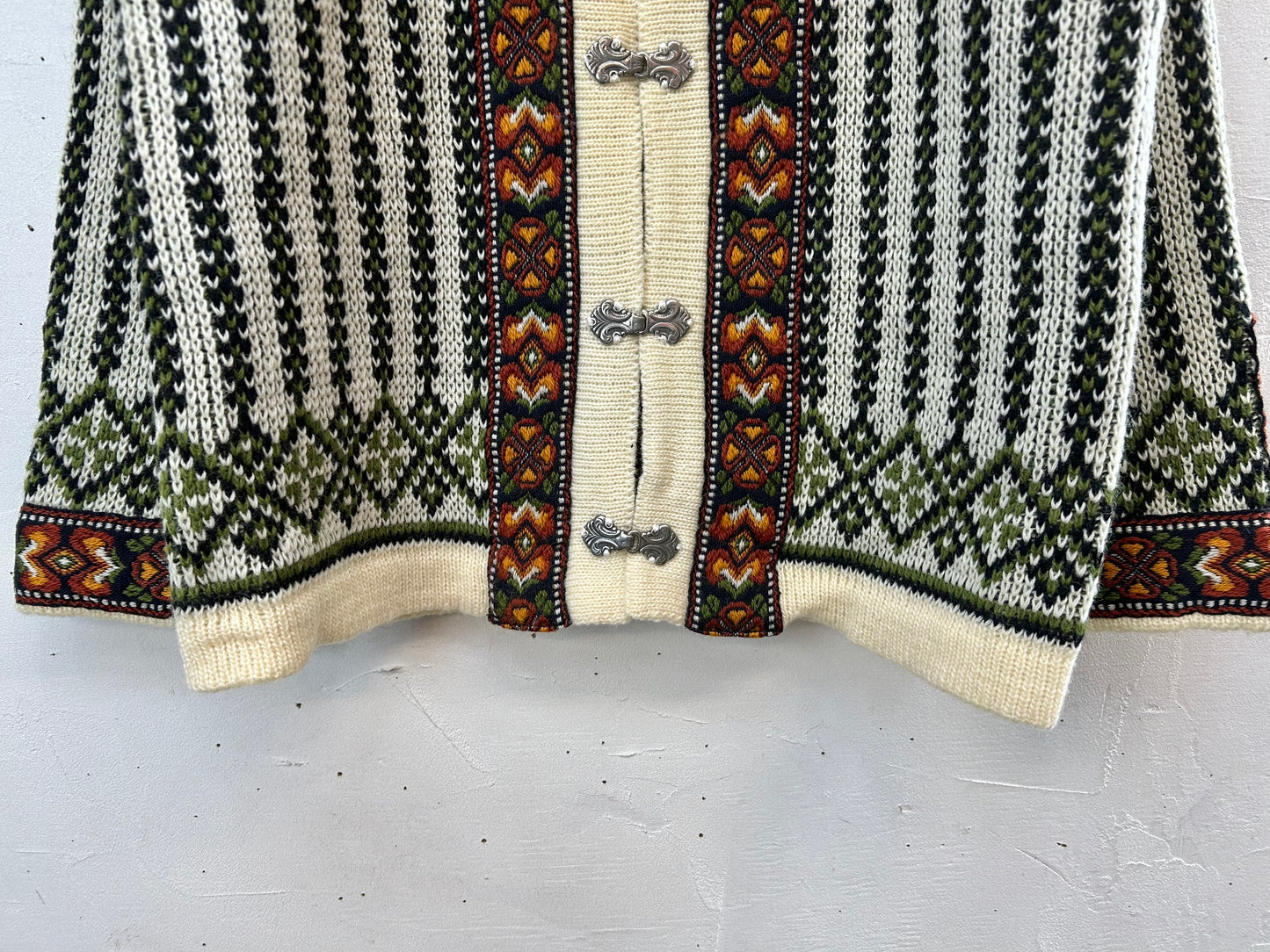 Vintage Nordic Knit Cardigan  MADE IN NORWAY [A29290]