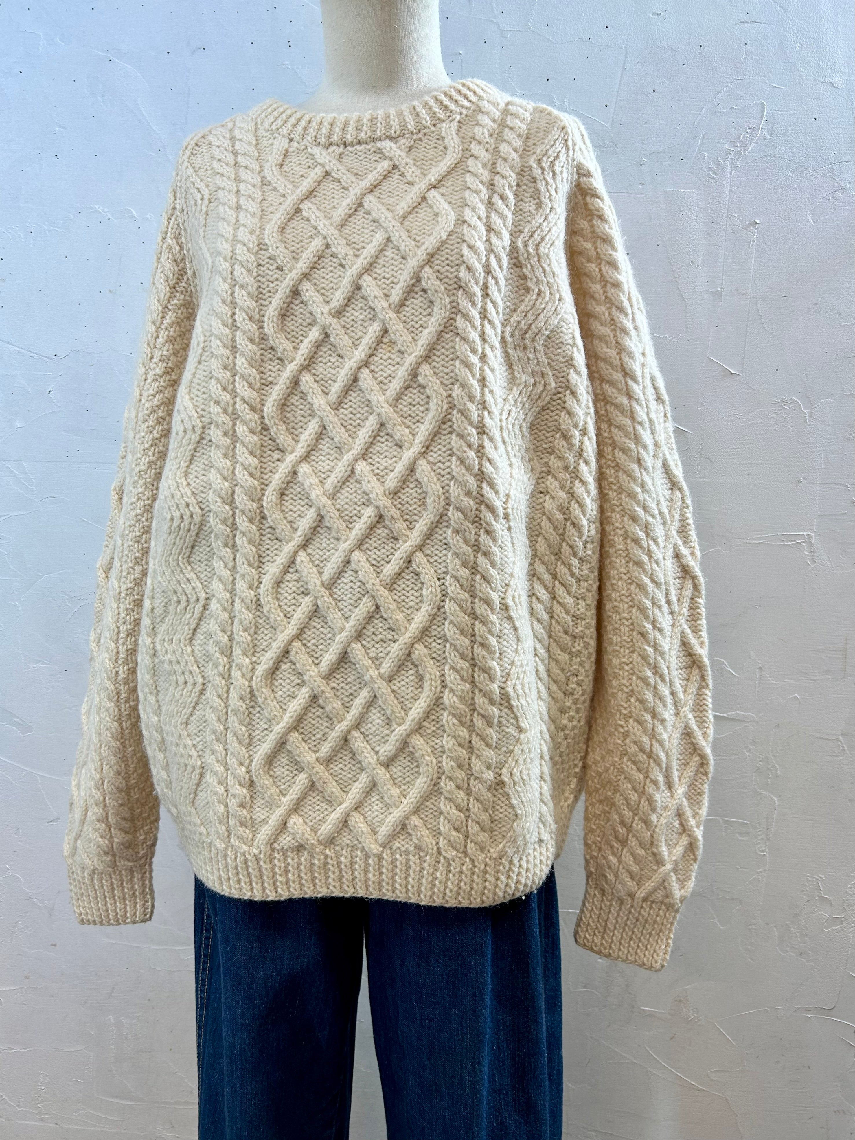 あーらん Vintage Aran Knit Sweater [J28835] – GROGGROG