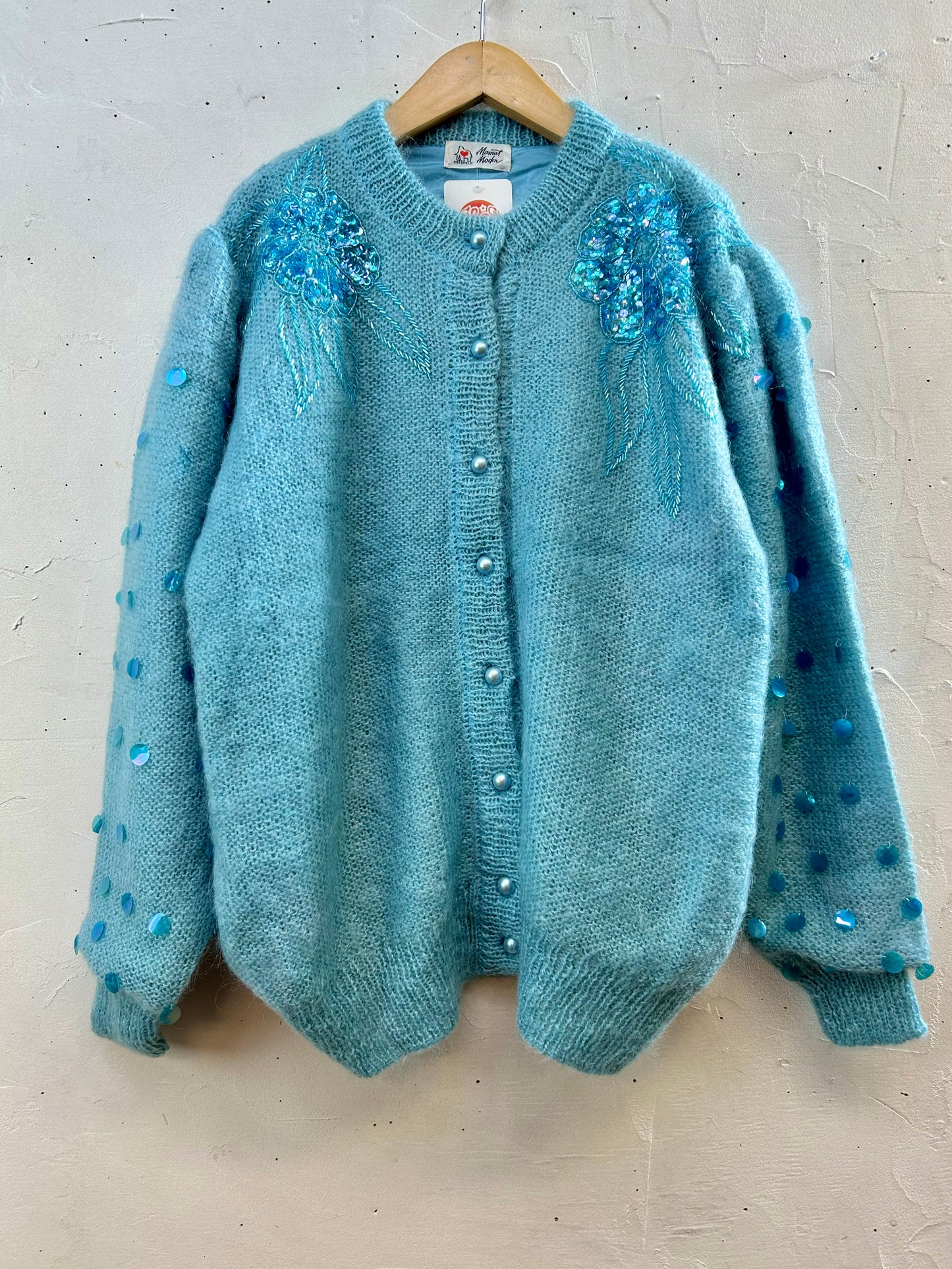 Vintage Mohair Knit Cardigan [J28615]