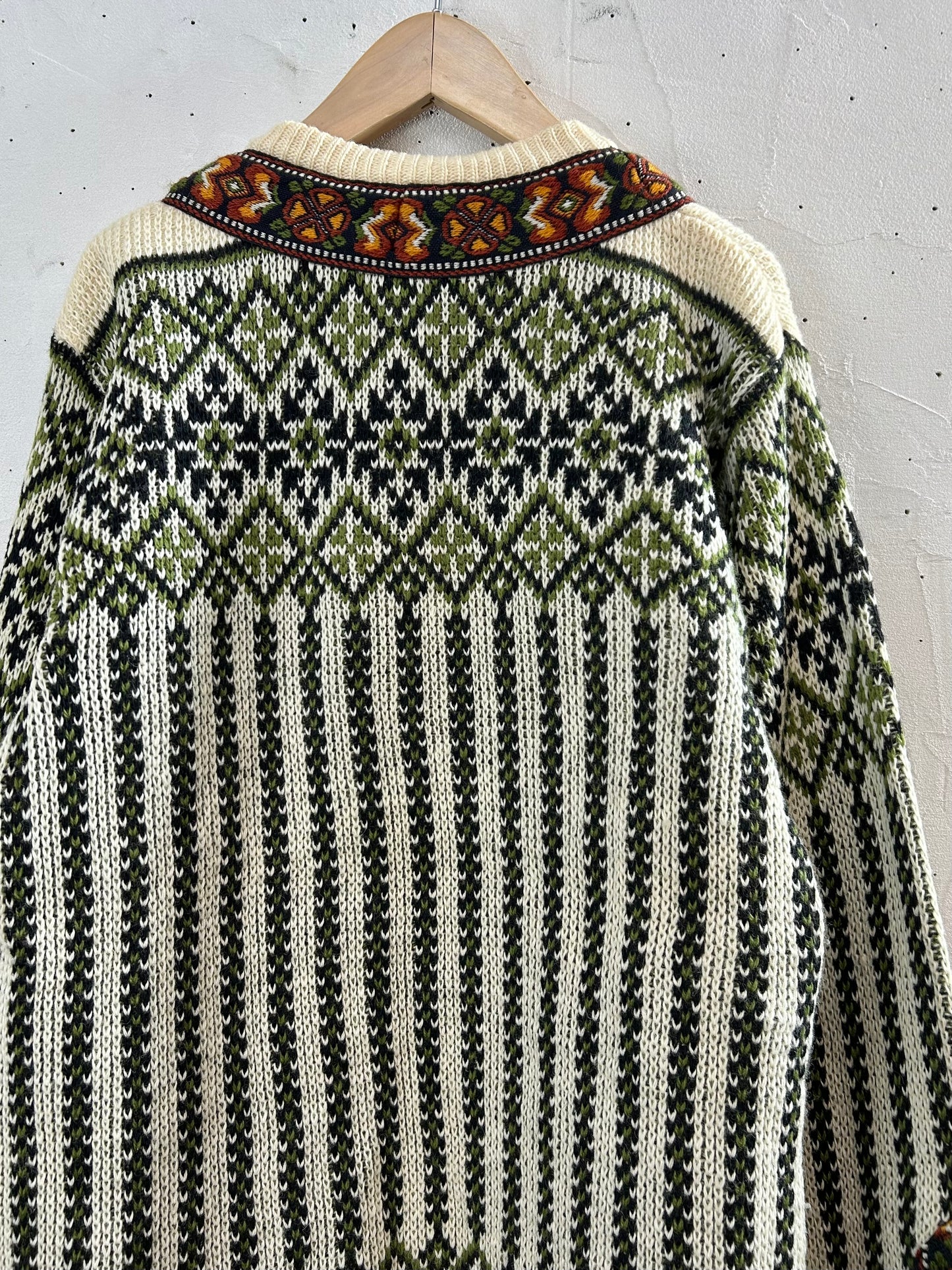 Vintage Nordic Knit Cardigan  MADE IN NORWAY [A29290]