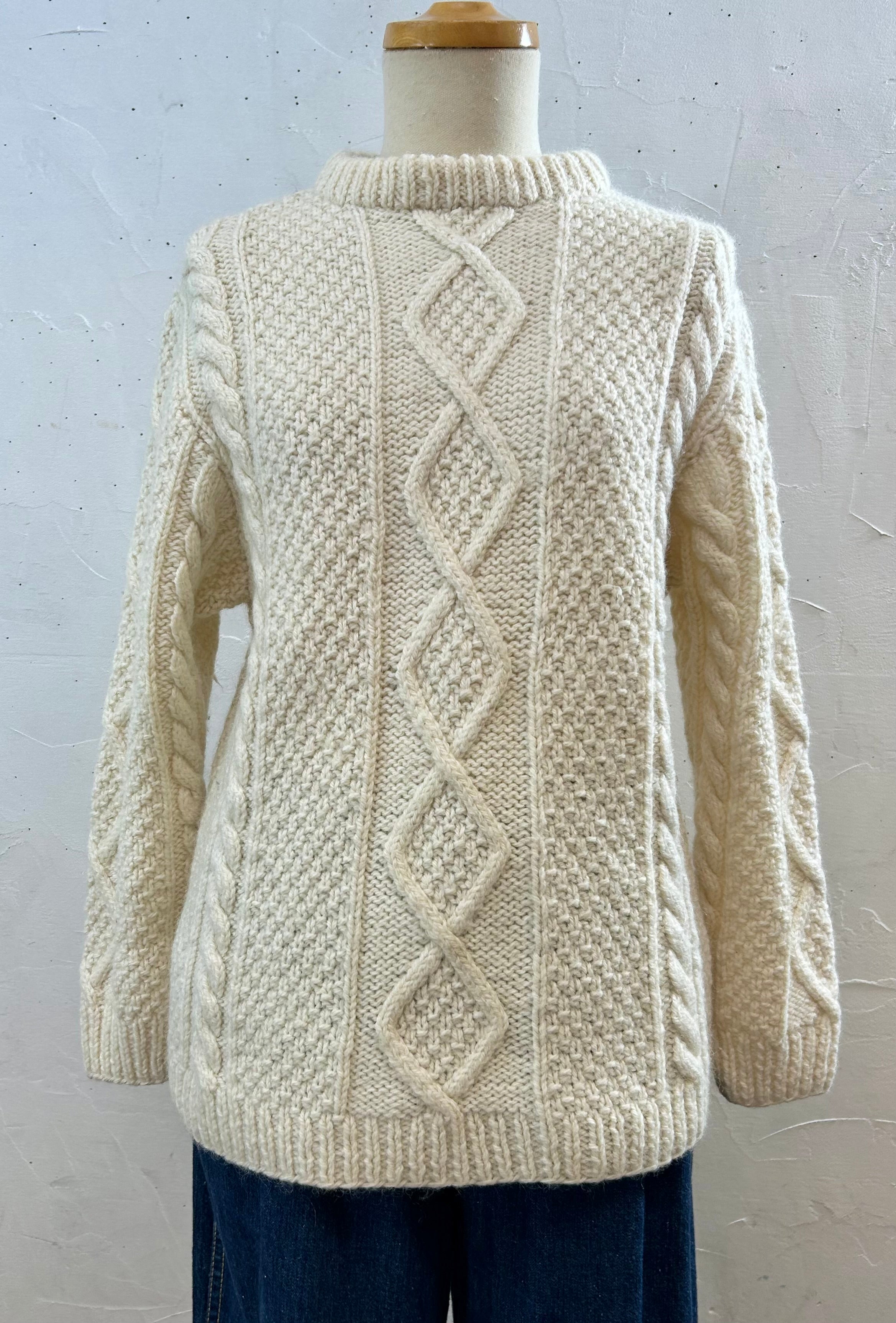 Vintage Aran Knit Sweater [J28834] – GROGGROG