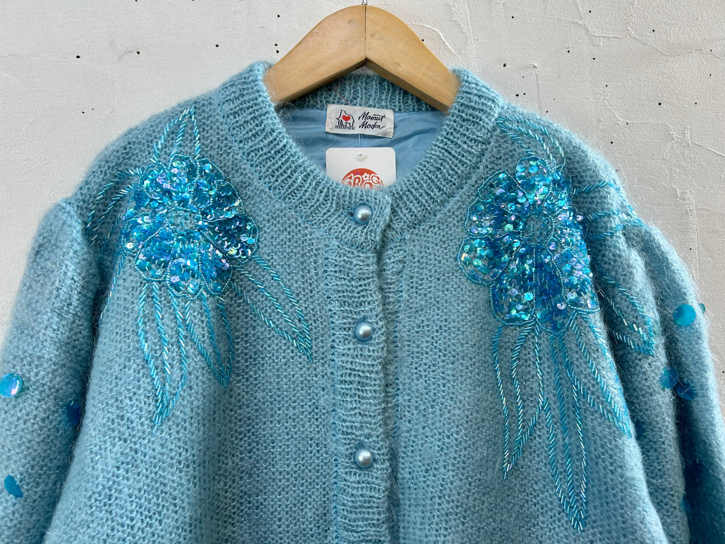 Vintage Mohair Knit Cardigan [J28615]