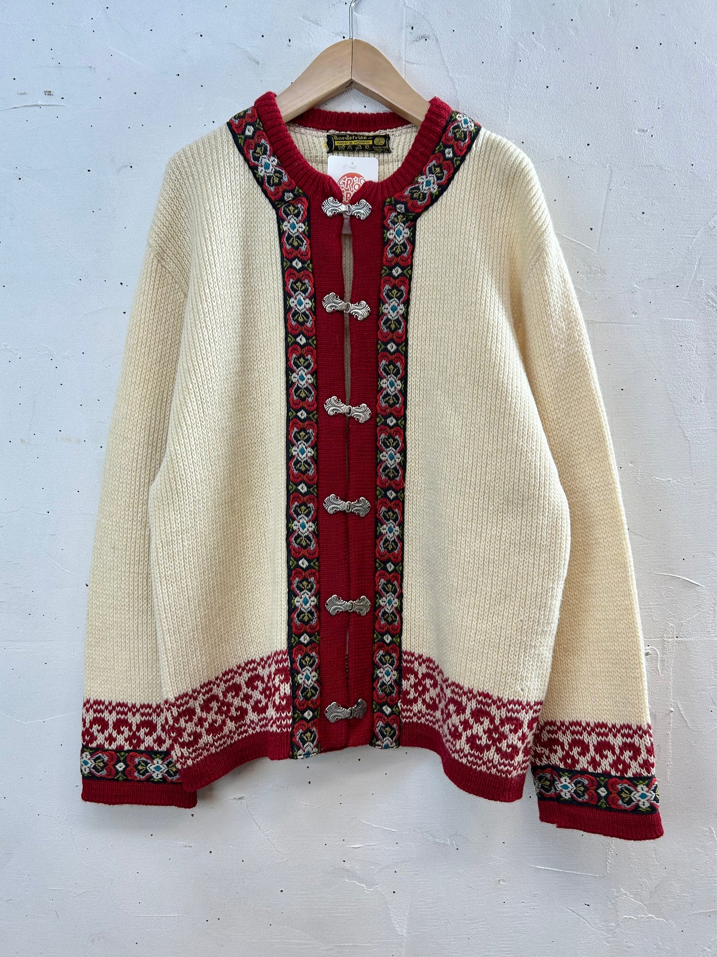 Vintage Nordic Knit Cardigan  MADE IN NORWAY [A29288]