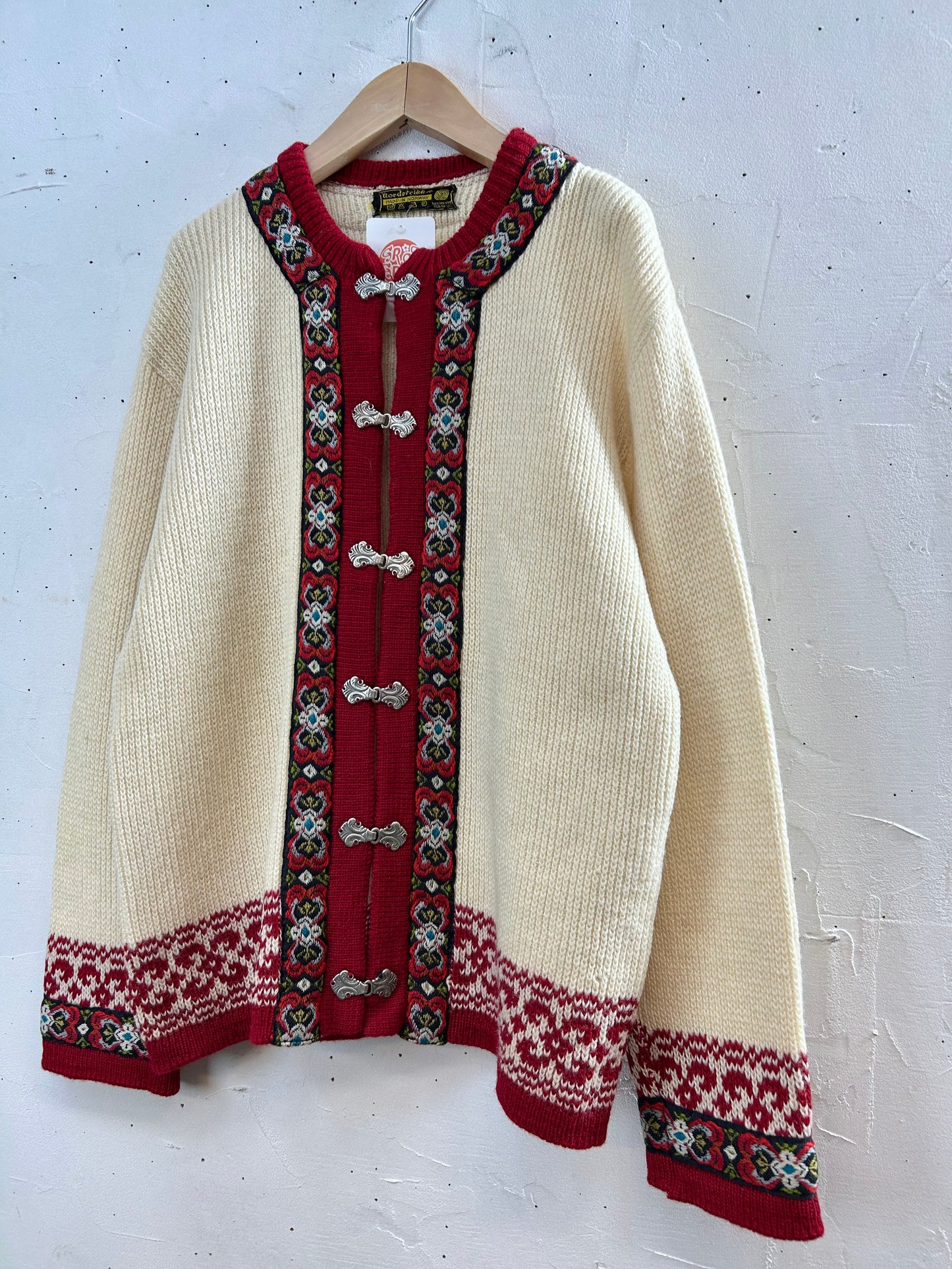 Vintage Nordic Knit Cardigan  MADE IN NORWAY [A29288]