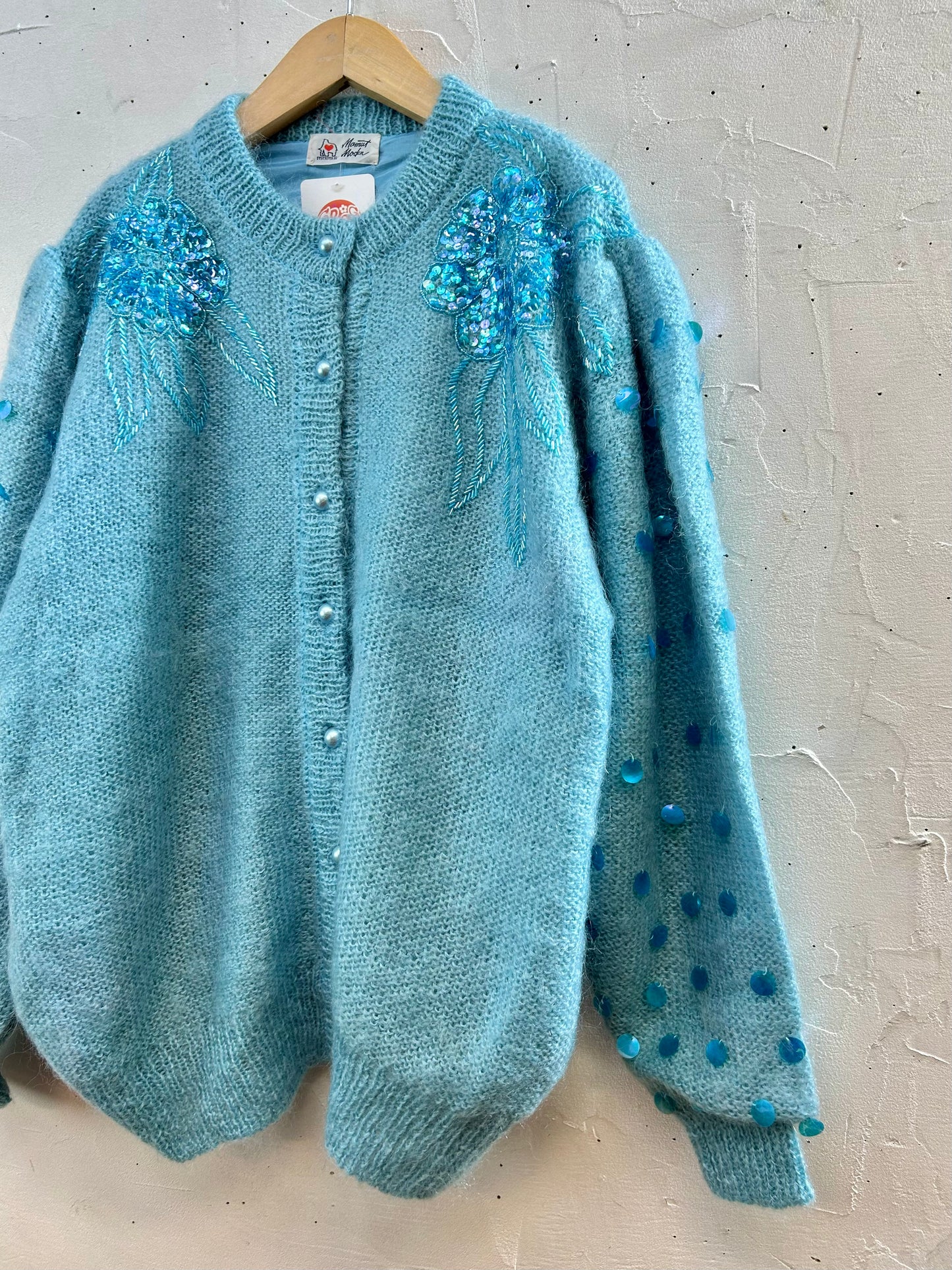 Vintage Mohair Knit Cardigan [J28615]