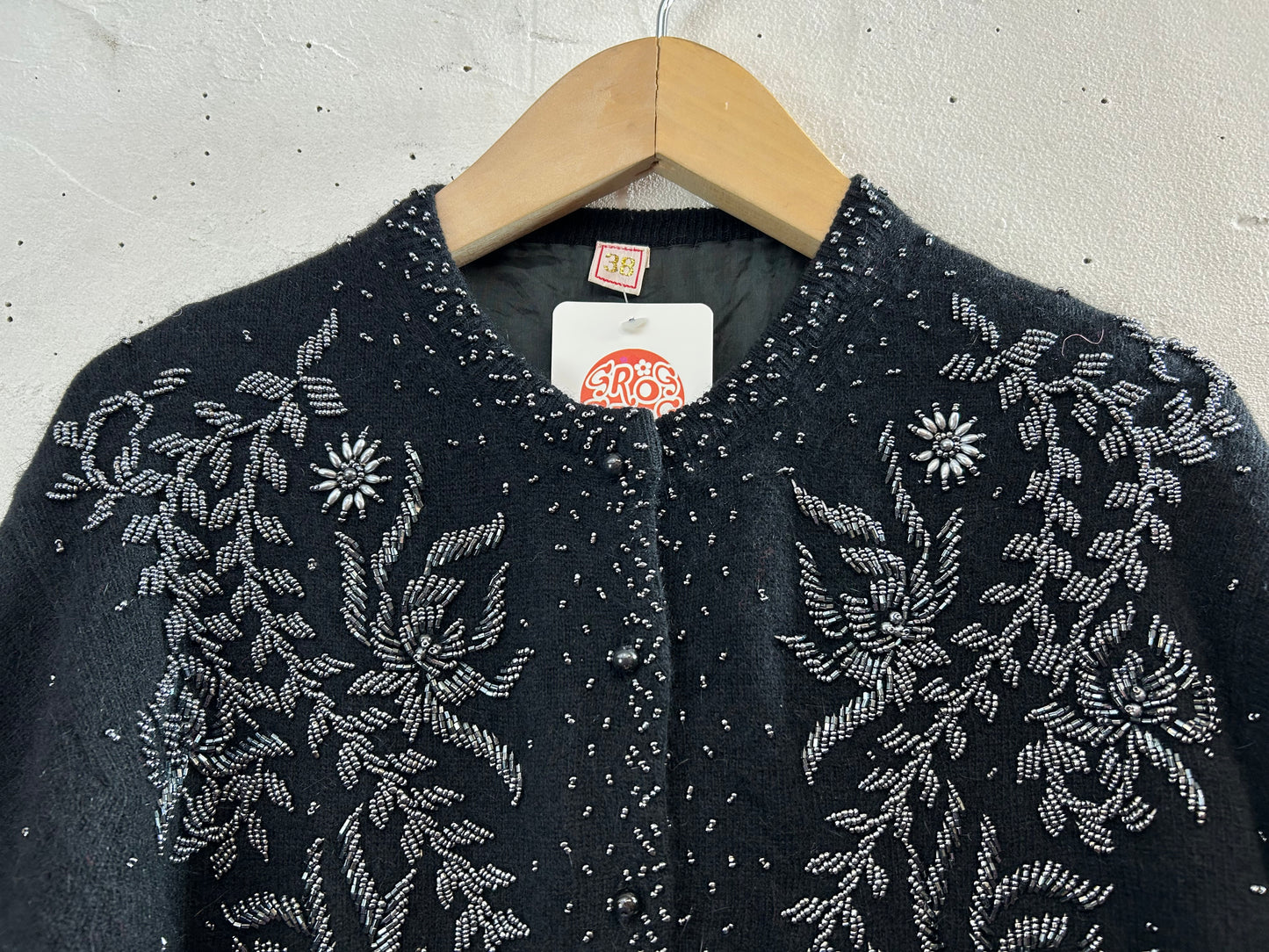 Vintage Beads Embroidered Knit Cardigan [L29060]