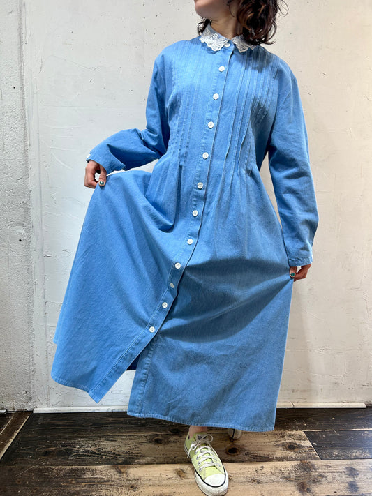 Vintage Denim Dress MADE IN USA [B26145]