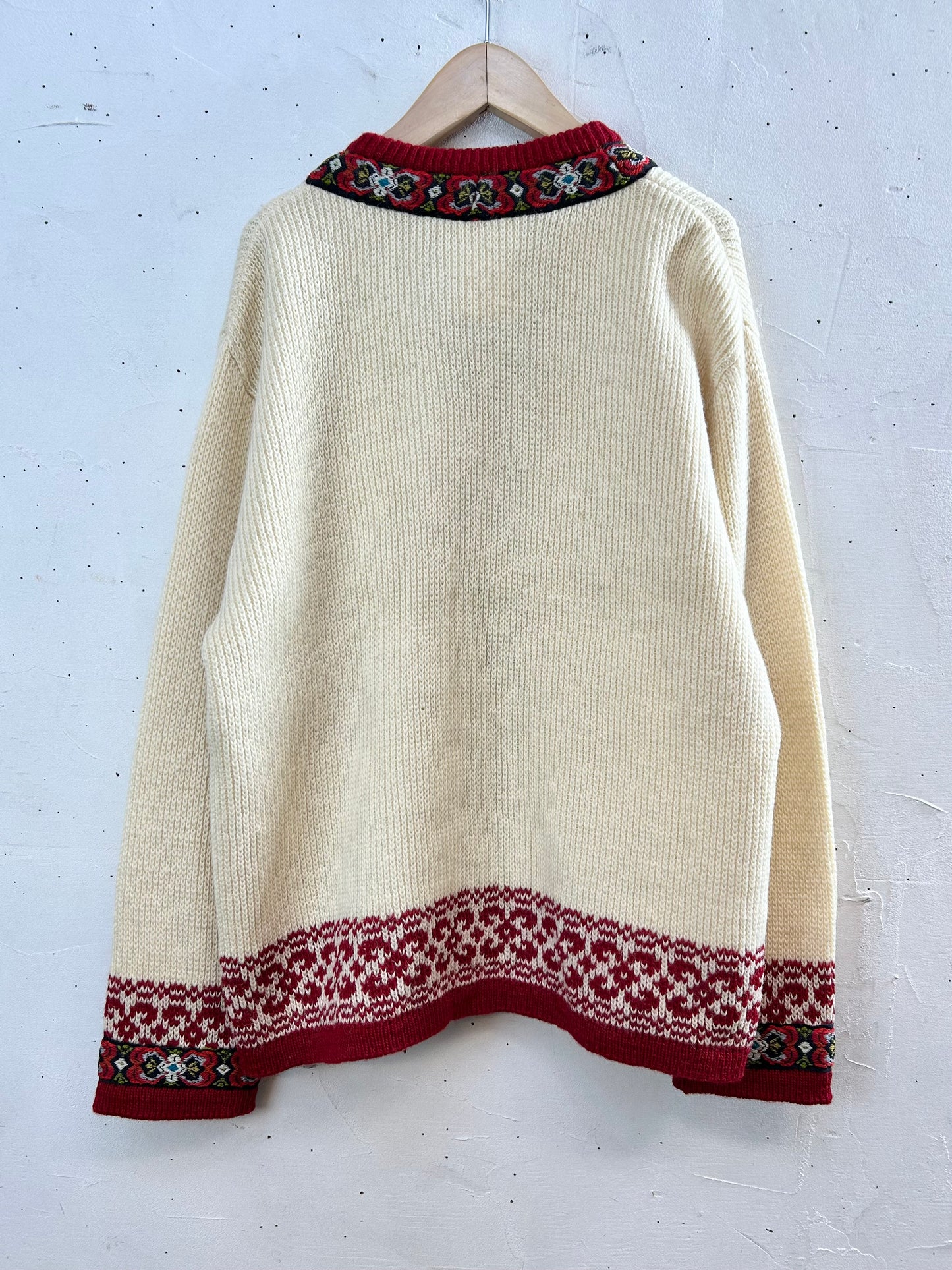 Vintage Nordic Knit Cardigan  MADE IN NORWAY [A29288]