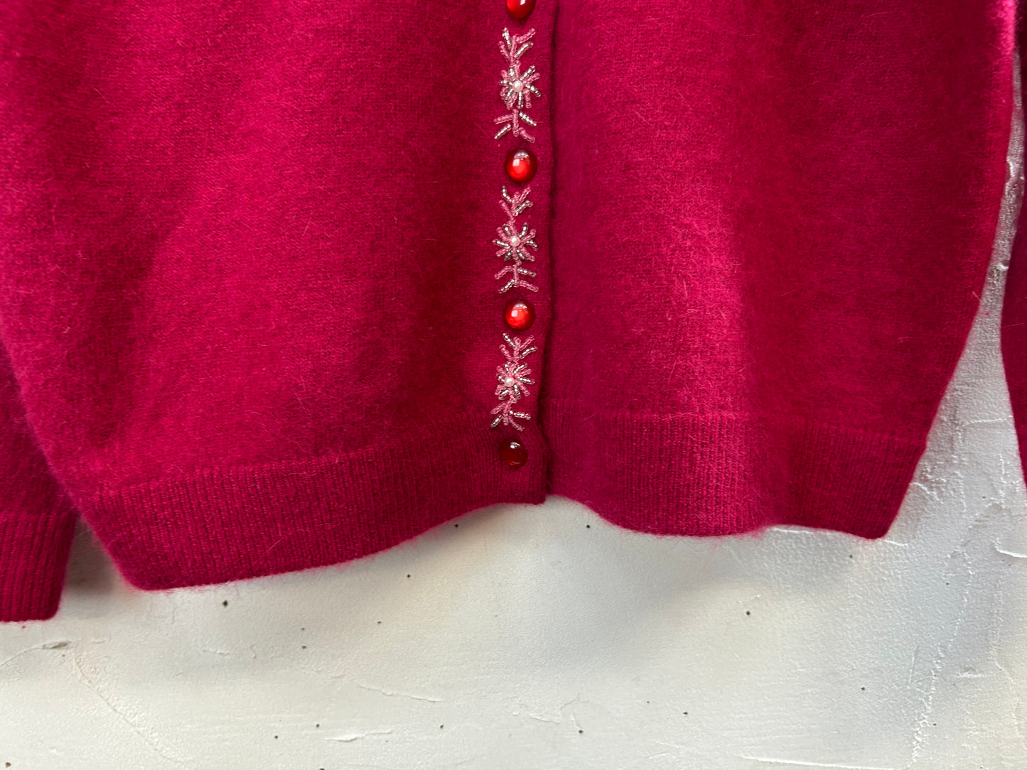 Vintage Beads Embroidered Knit Cardigan [L29059]