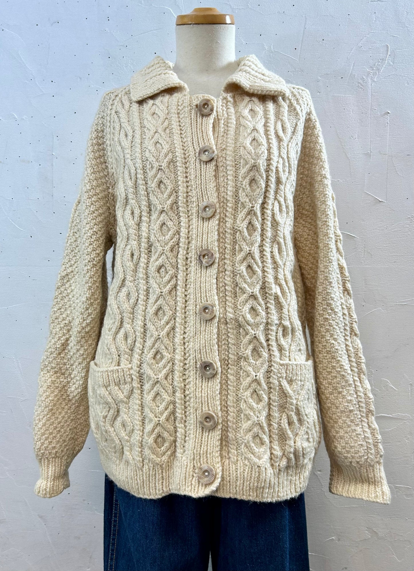 Vintage Aran Knit Cardigan [K28833]