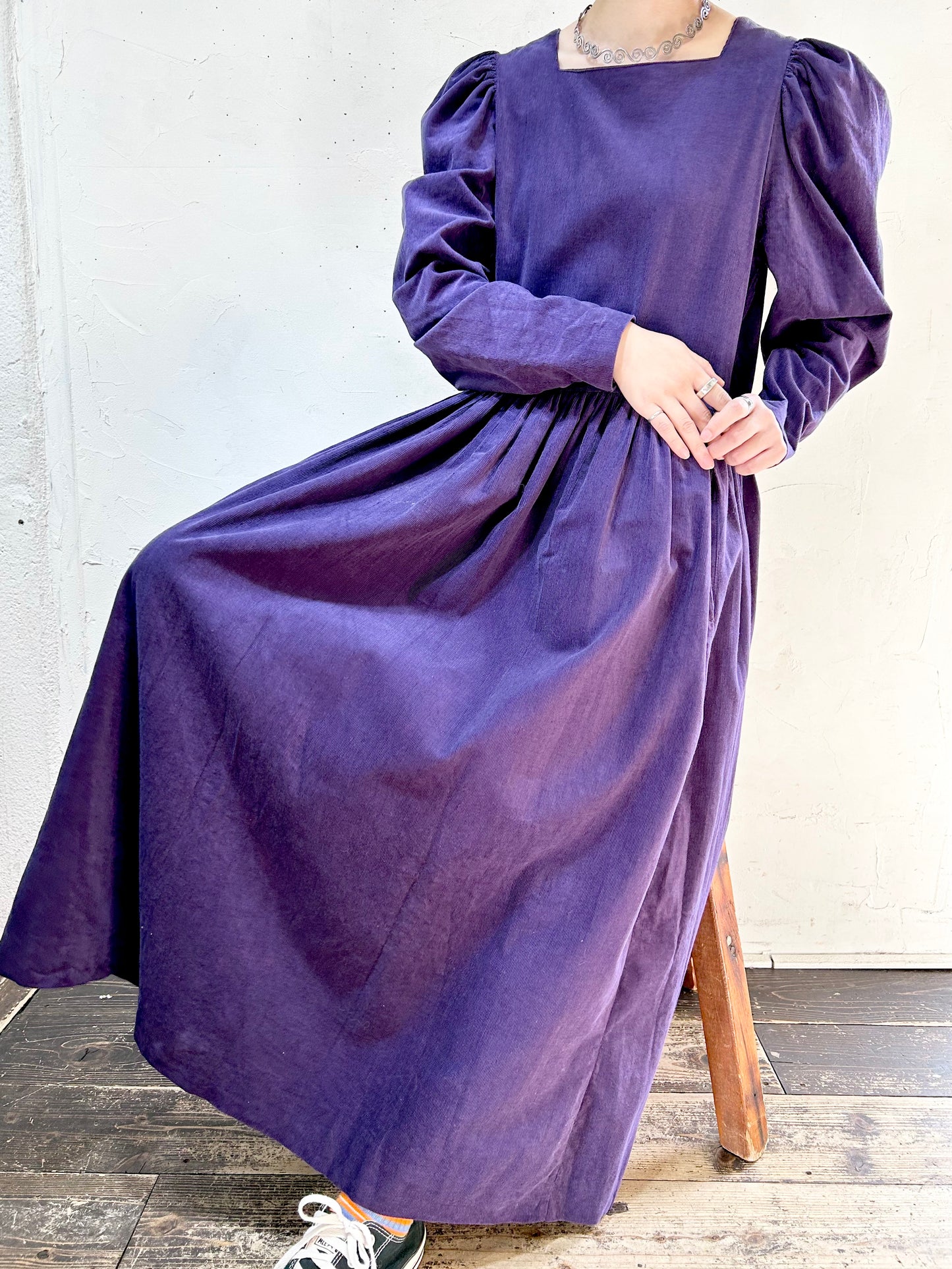 Vintage Corduroy Dress 〜Laura Ashley〜 [J25312]