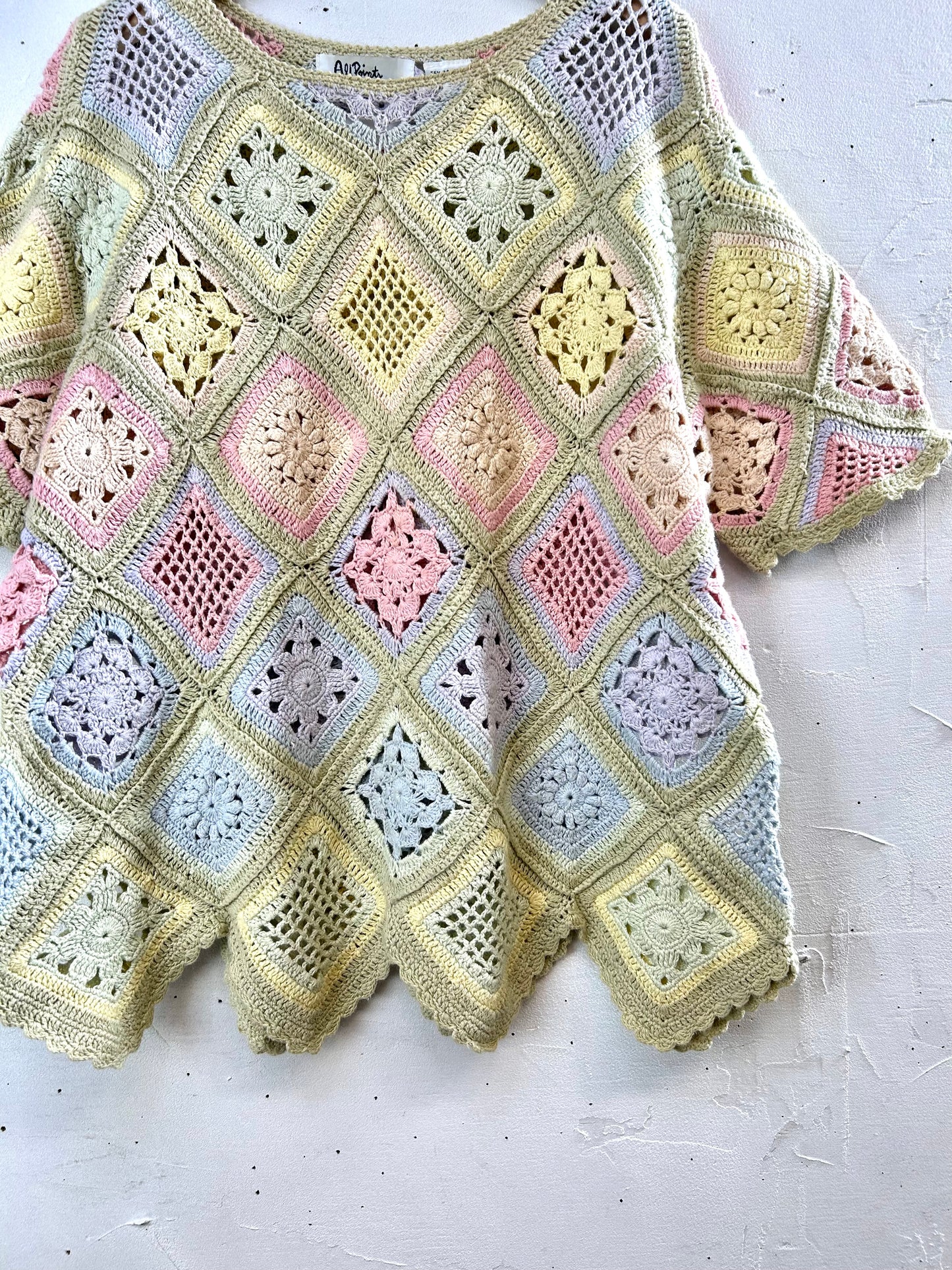 Vintage Granny Square Knit  [B29502]
