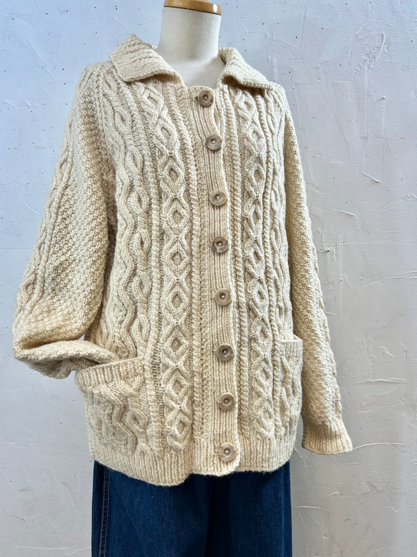 Vintage Aran Knit Cardigan [K28833]