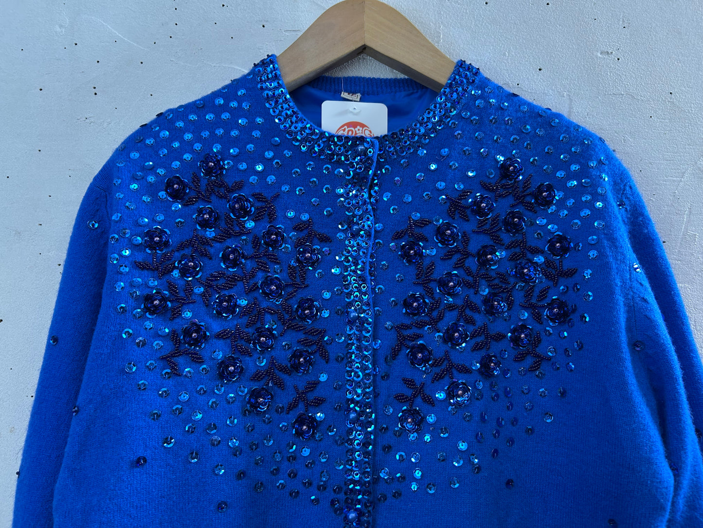 Vintage Beads Embroidered Knit Cardigan [L29055]