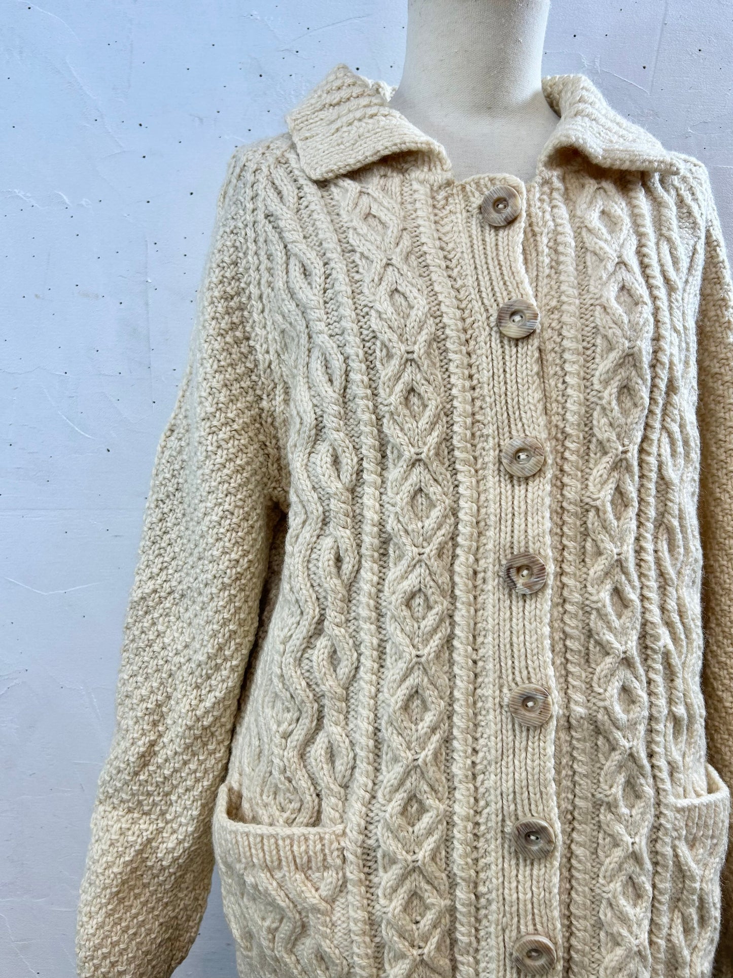 Vintage Aran Knit Cardigan [K28833]