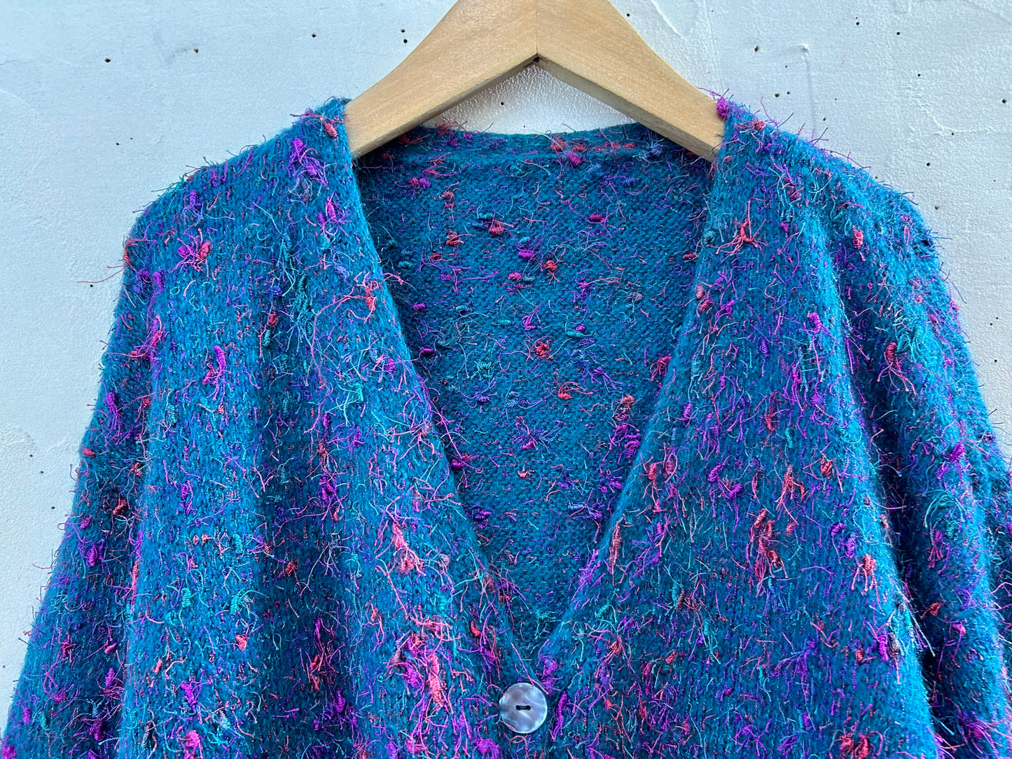 Vintage Shaggy Knit Cardigan [J28614]