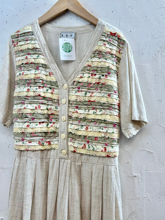 Vintage Indian Rayon Dress [E30139]