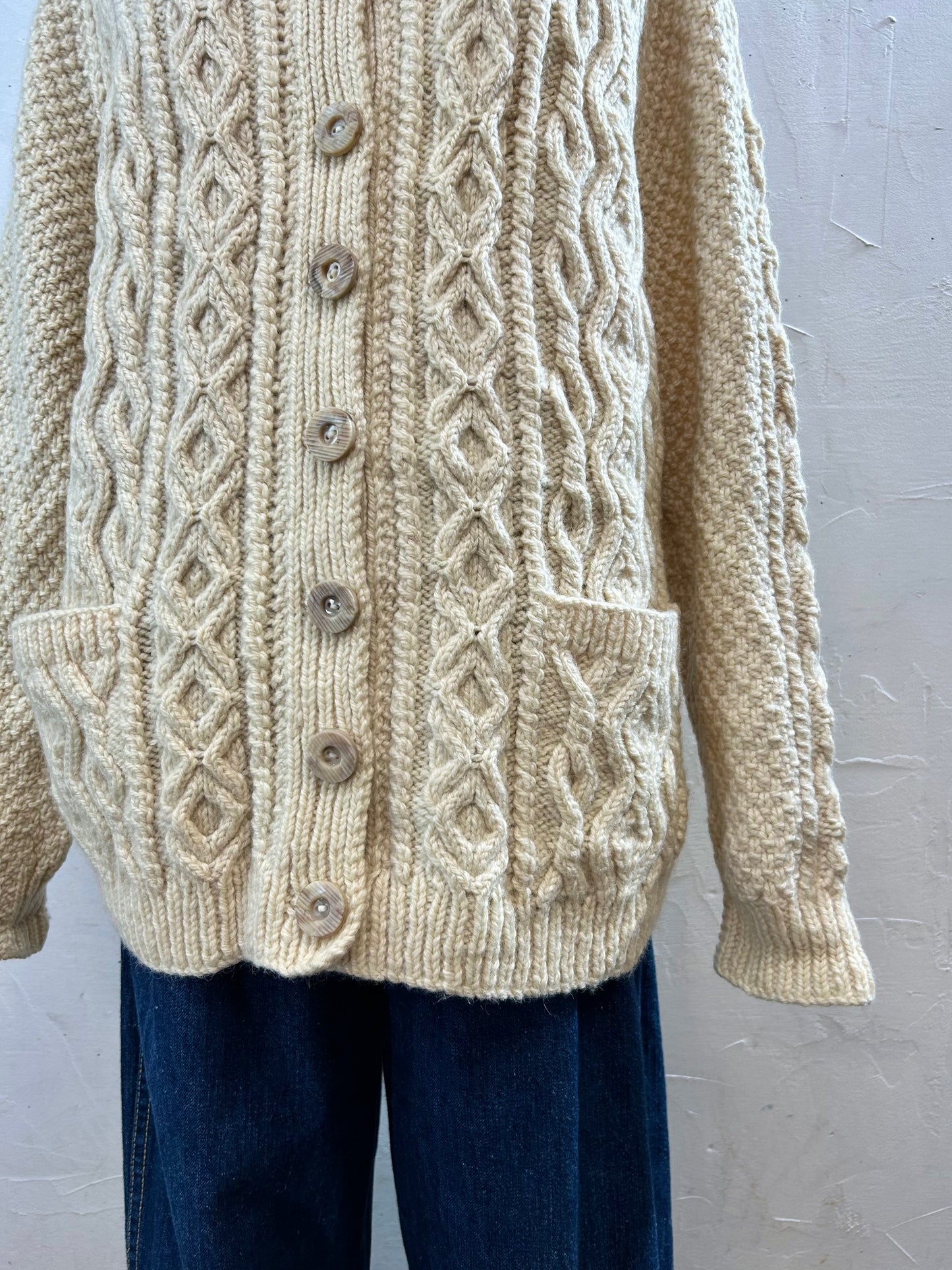 Vintage Aran Knit Cardigan [K28833]