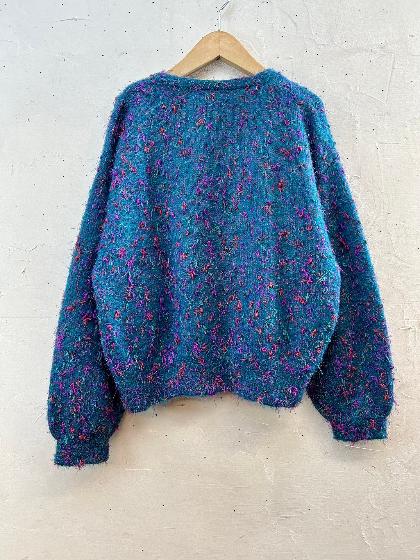 Vintage Shaggy Knit Cardigan [J28614]