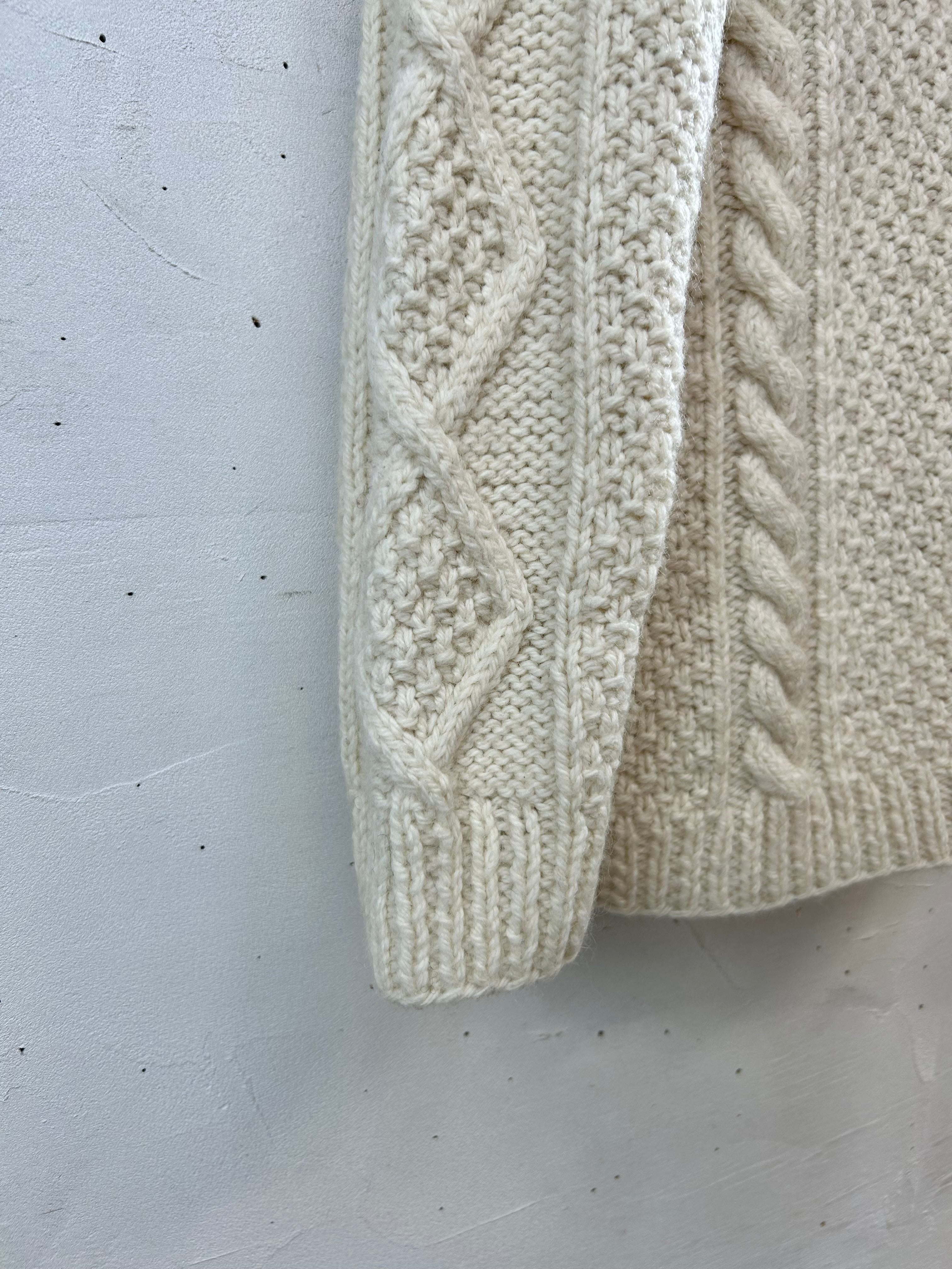 古着　アランニット Vintage Aran Knit Sweater [J28834] – GROGGROG