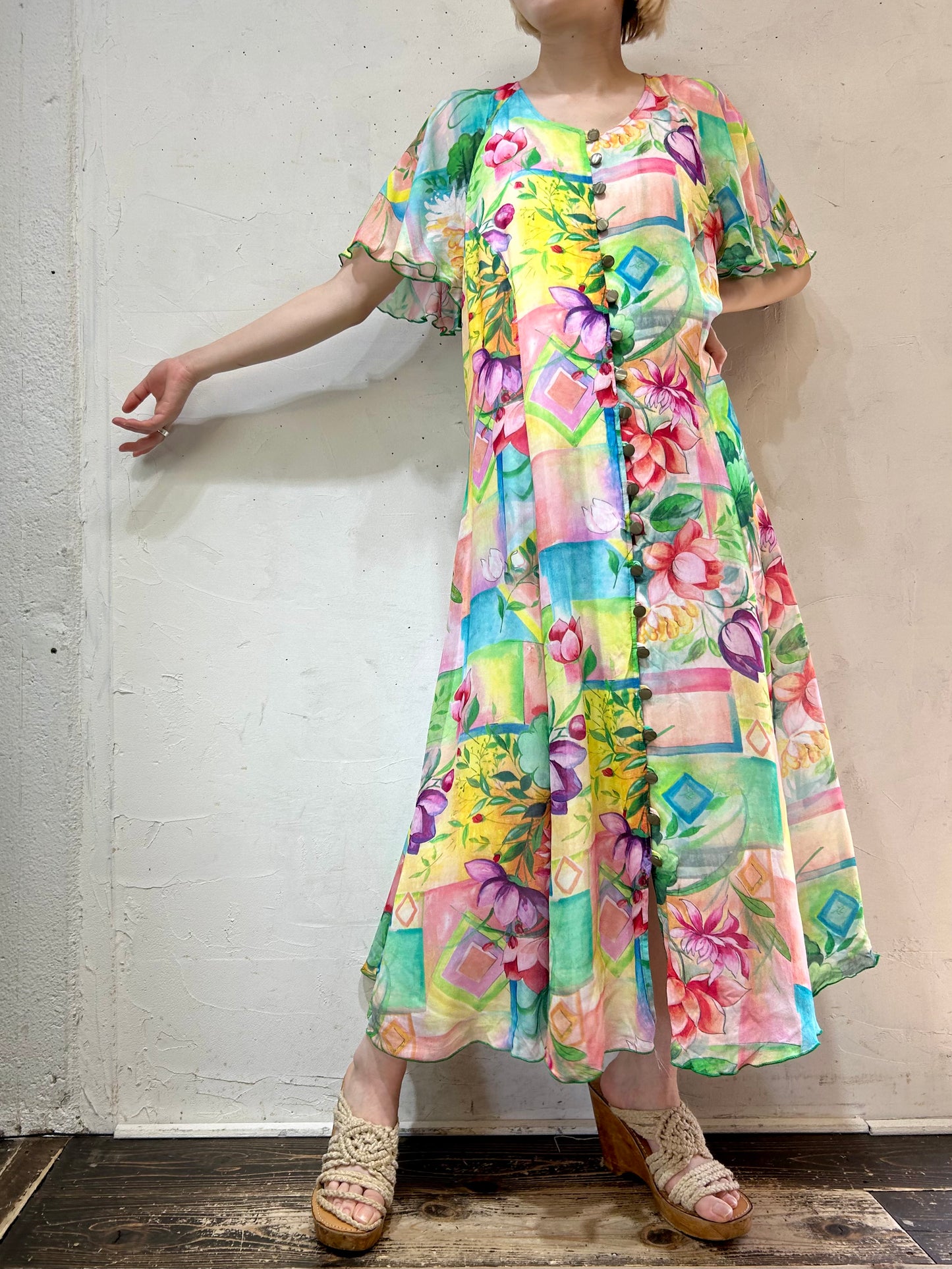 Vintage Viscose Dress [E27094]