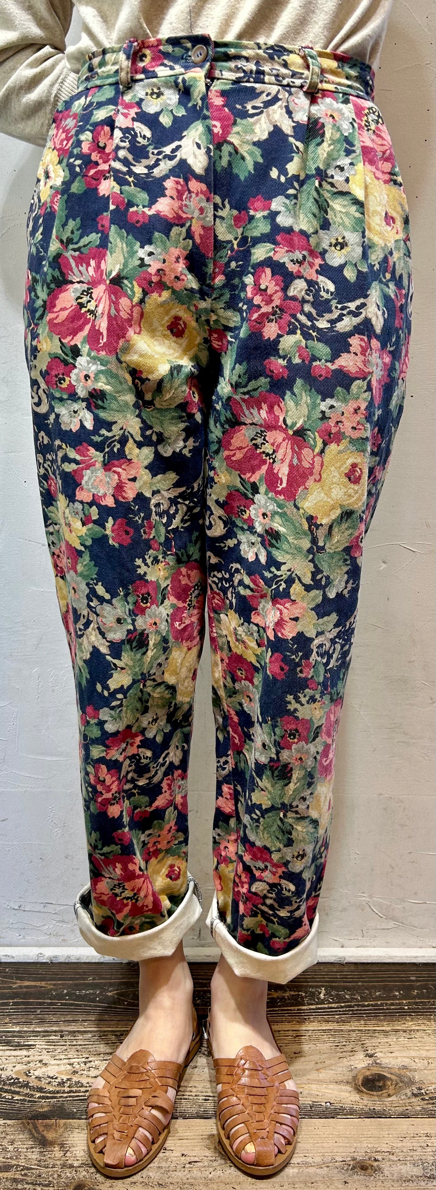 Vintage Flower Pants MADE IN USA [K25349]