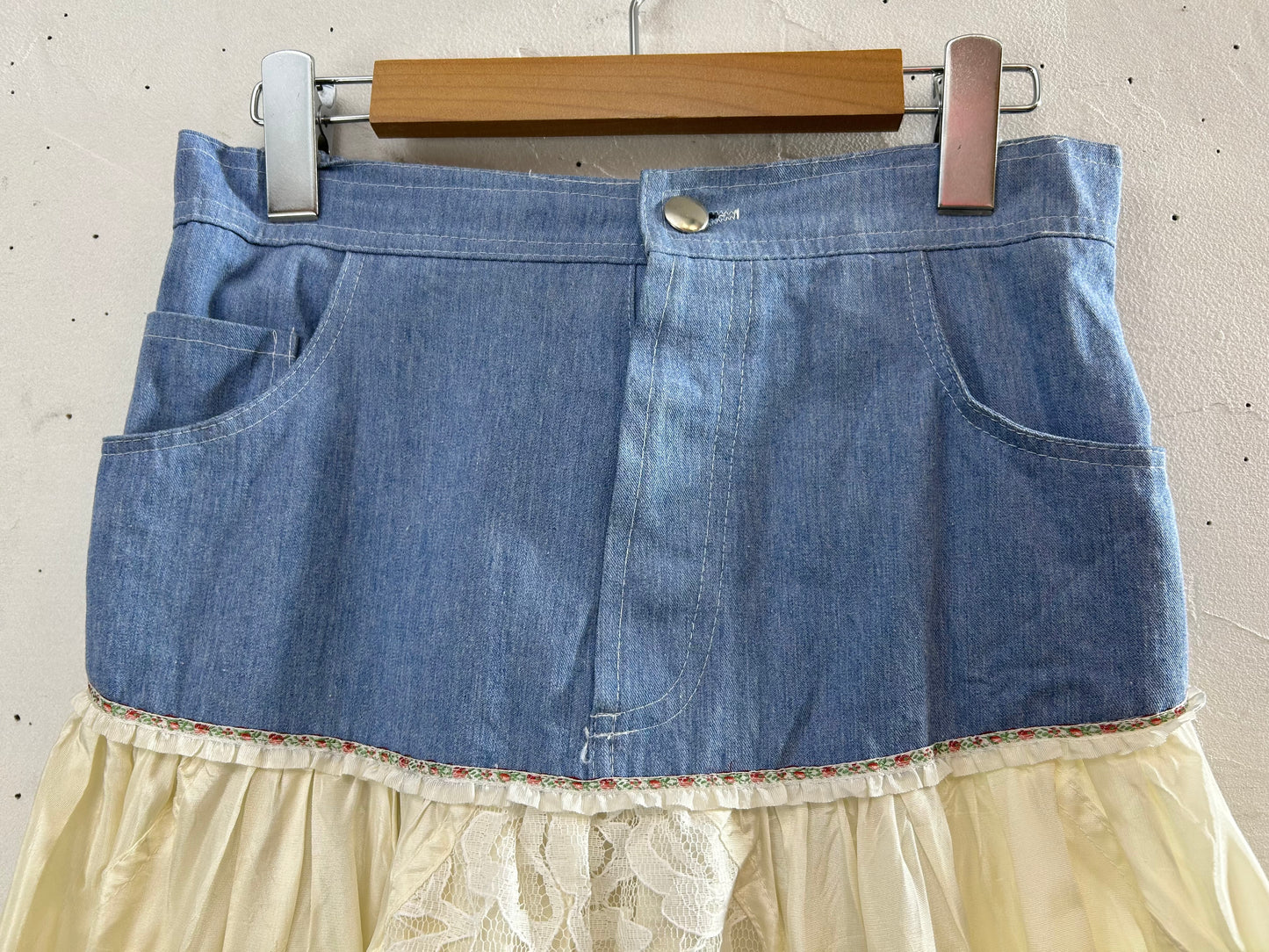 Vintage Patchwork Skirt MADE IN FRANCE [A29286]