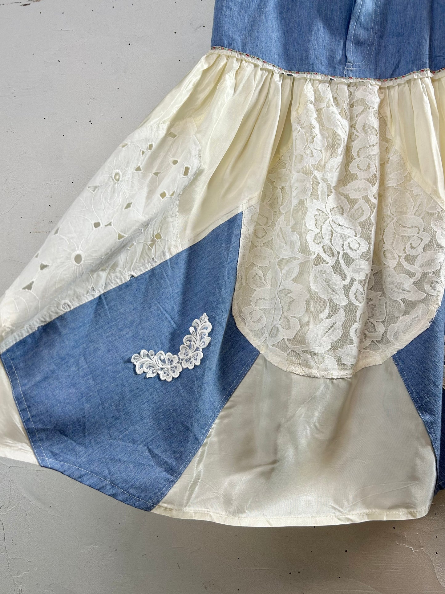 Vintage Patchwork Skirt MADE IN FRANCE [A29286]