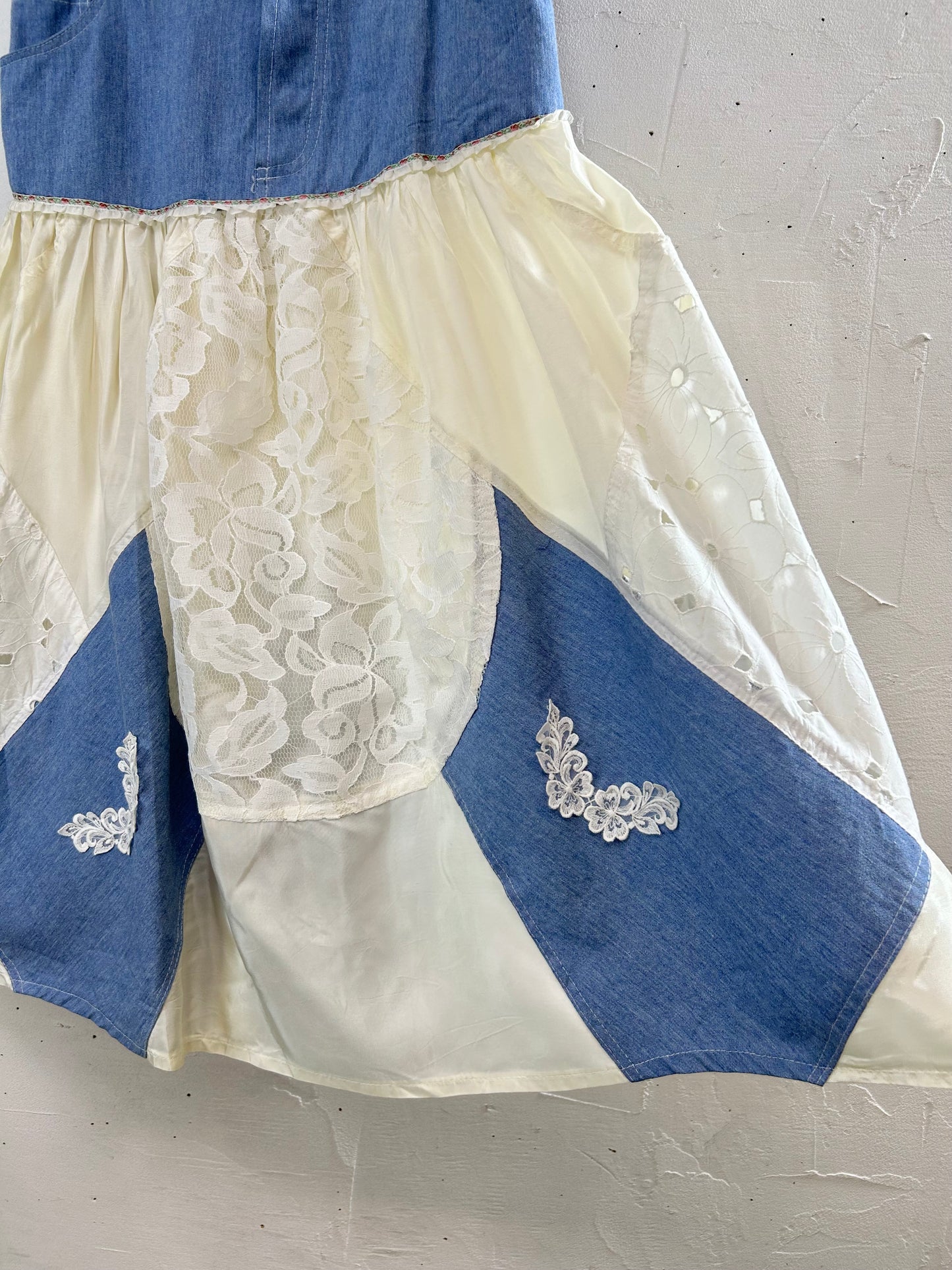 Vintage Patchwork Skirt MADE IN FRANCE [A29286]