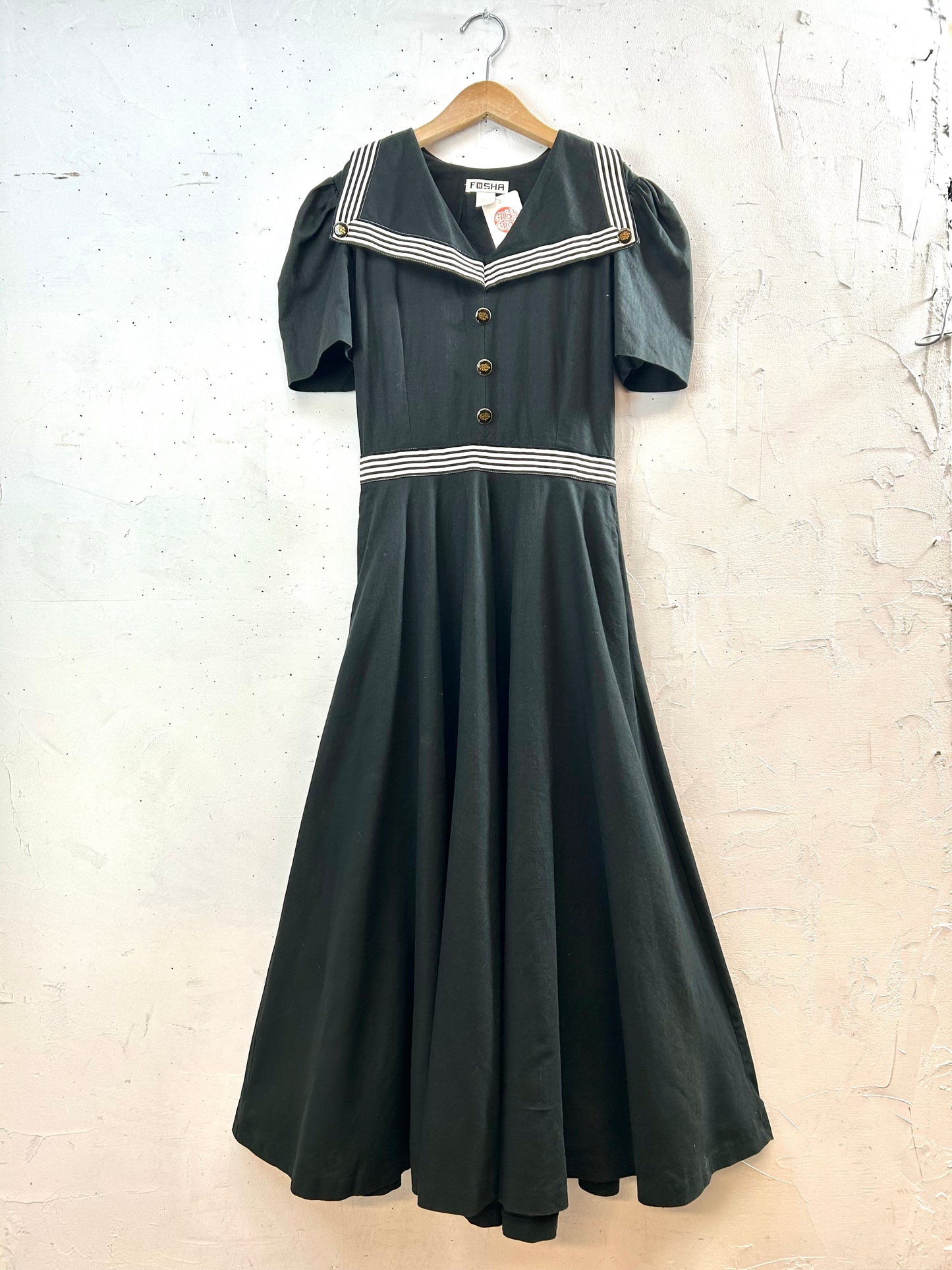 Vintage Sailor Collar Dress MADE IN USA [B29500]