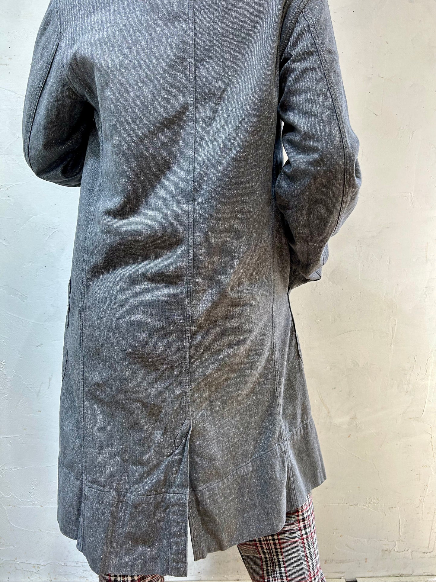 ’50s Vintage Black Chambray Atelier Coat 〜SOLIDA〜 [J25230]