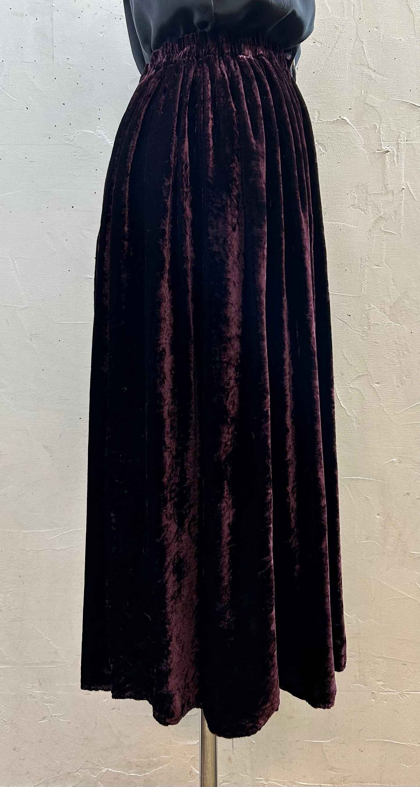 Vintage Velours Skirt MADE IN USA [J28617]