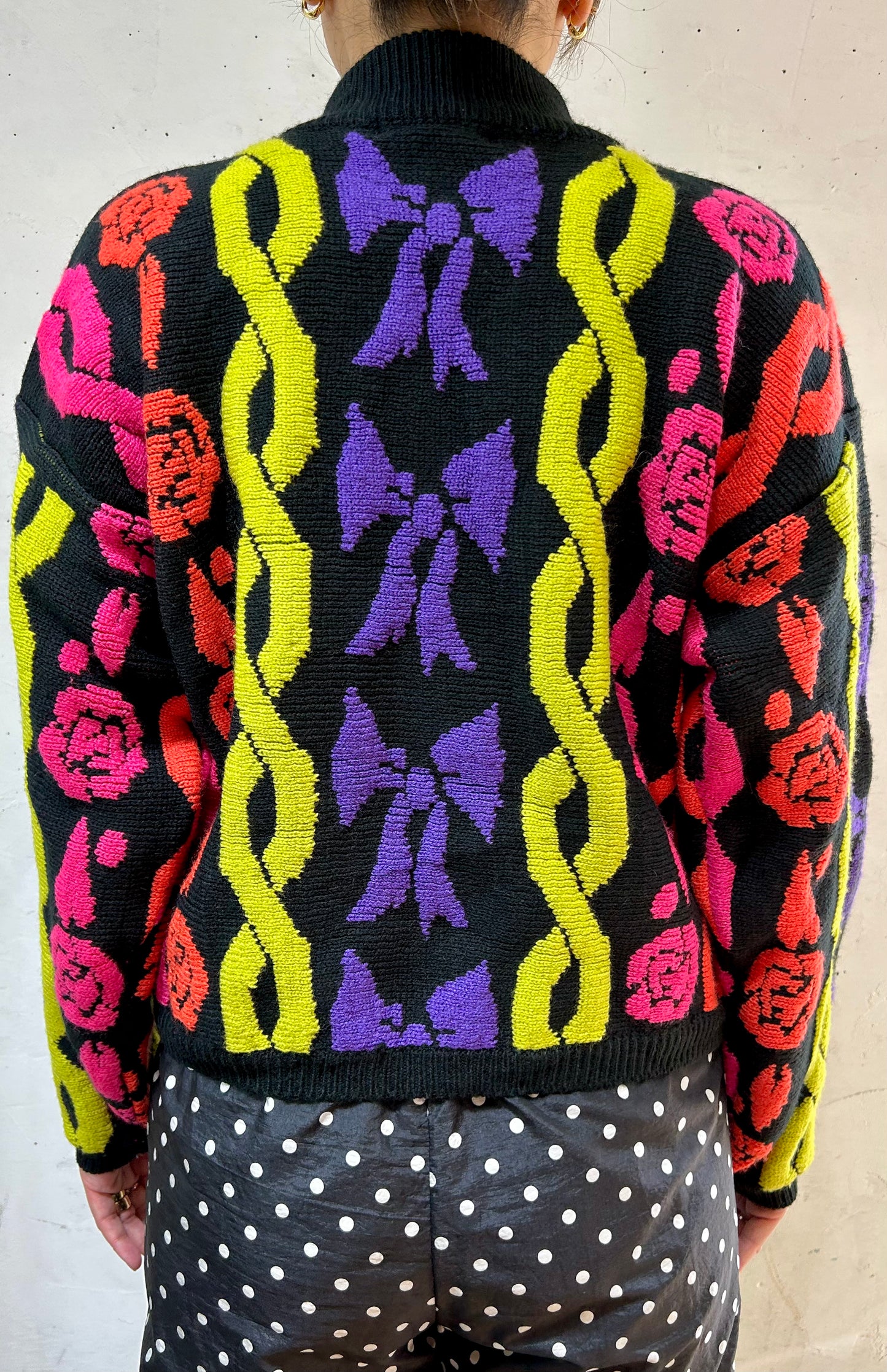 ’80s Vintage Fancy Knit Sweater [J25228]