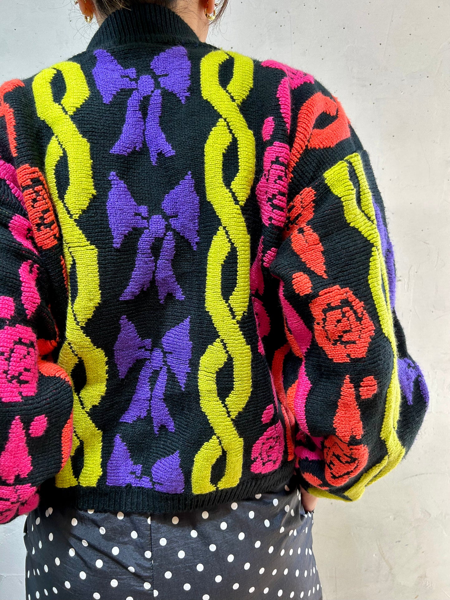 ’80s Vintage Fancy Knit Sweater [J25228]