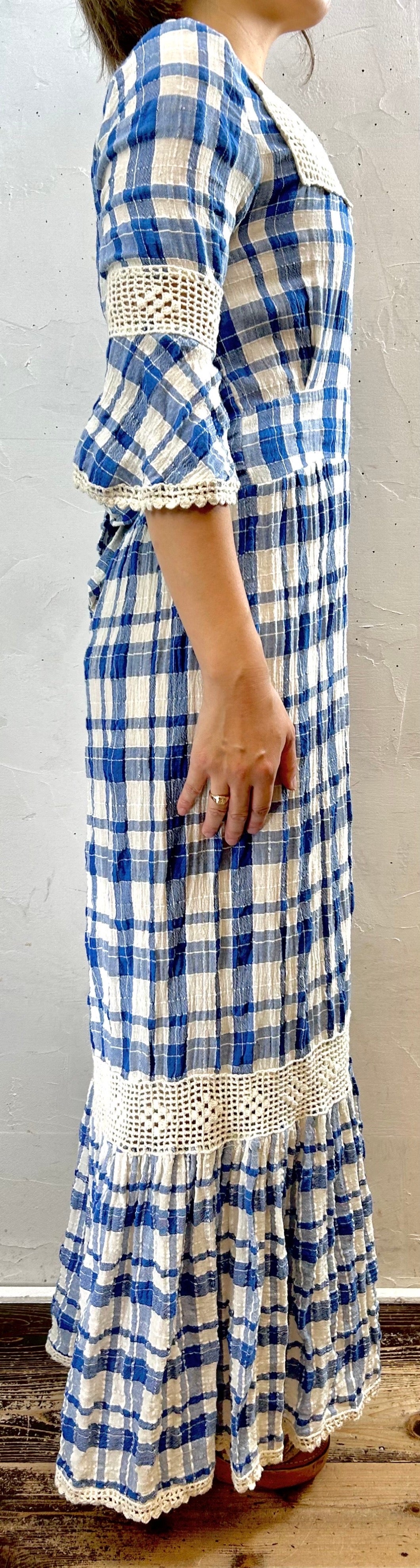 Vintage Plaid Dress [H28137]