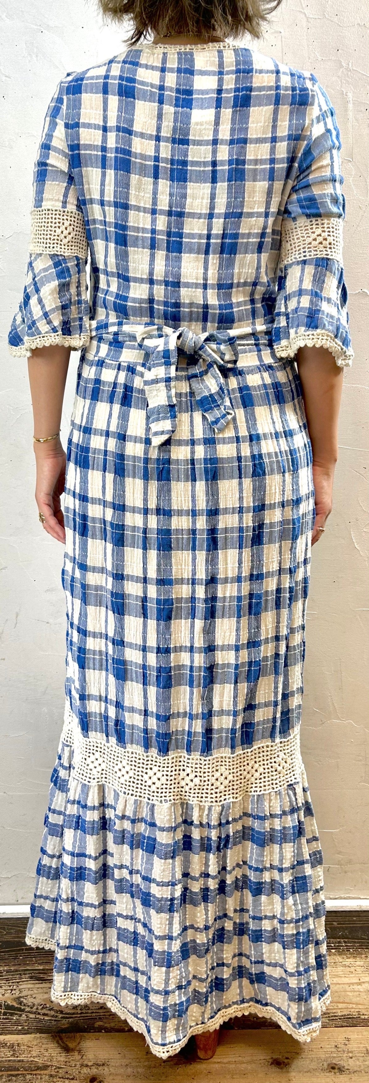 Vintage Plaid Dress [H28137]