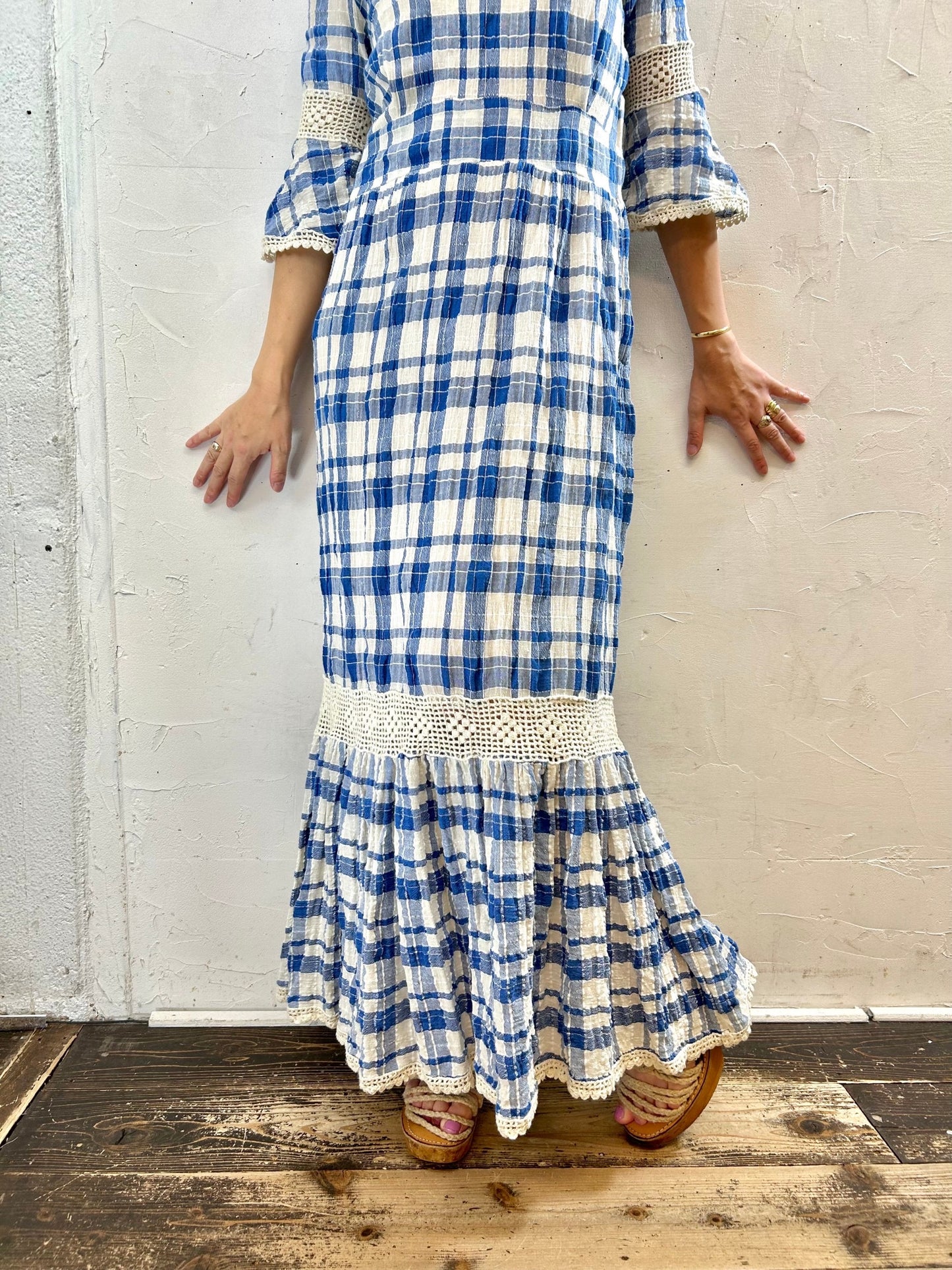 Vintage Plaid Dress [H28137]