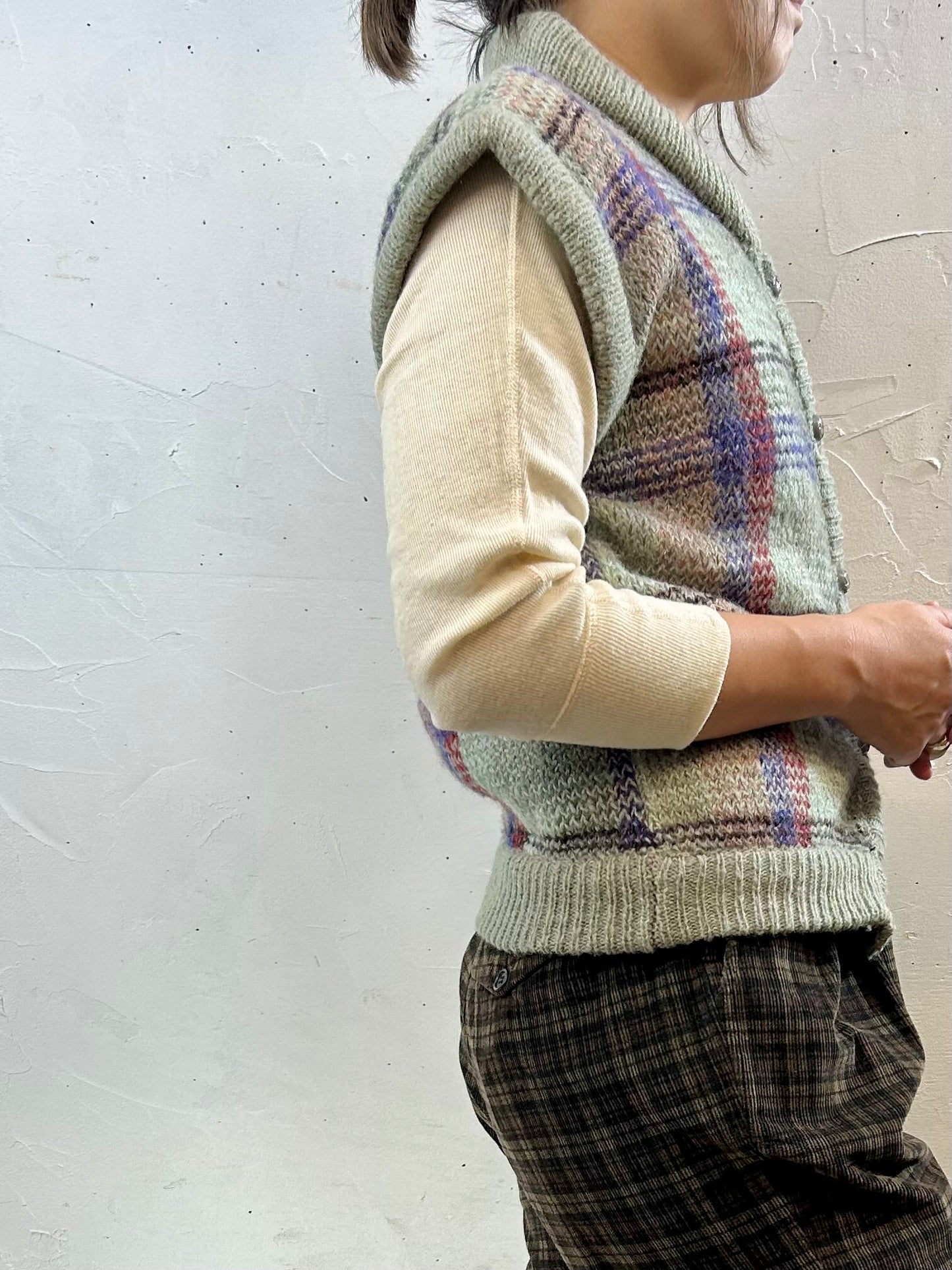 Vintage Knit Vest [I28408]