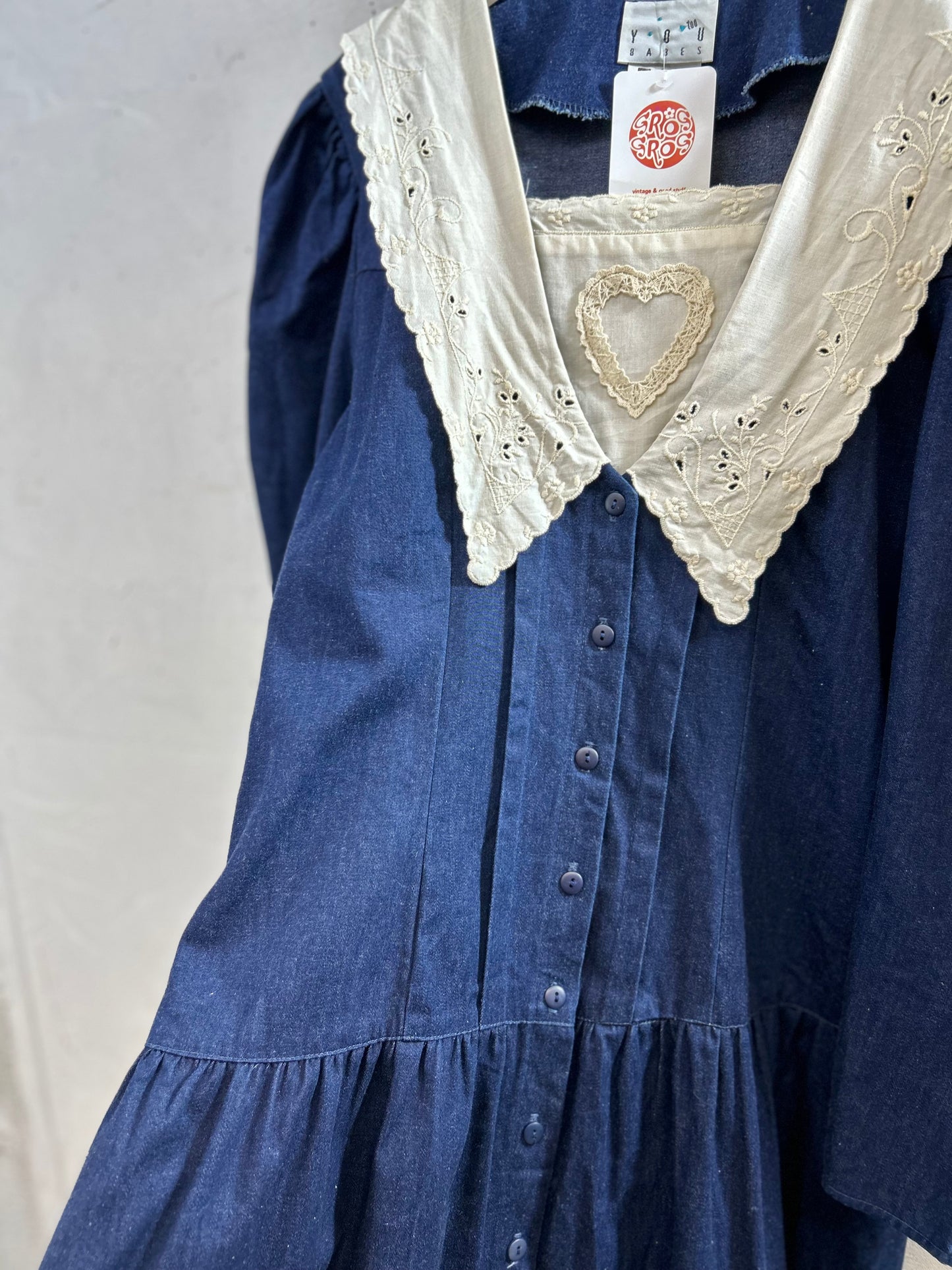 Vintage denim Dress MADE IN USA [H28203]