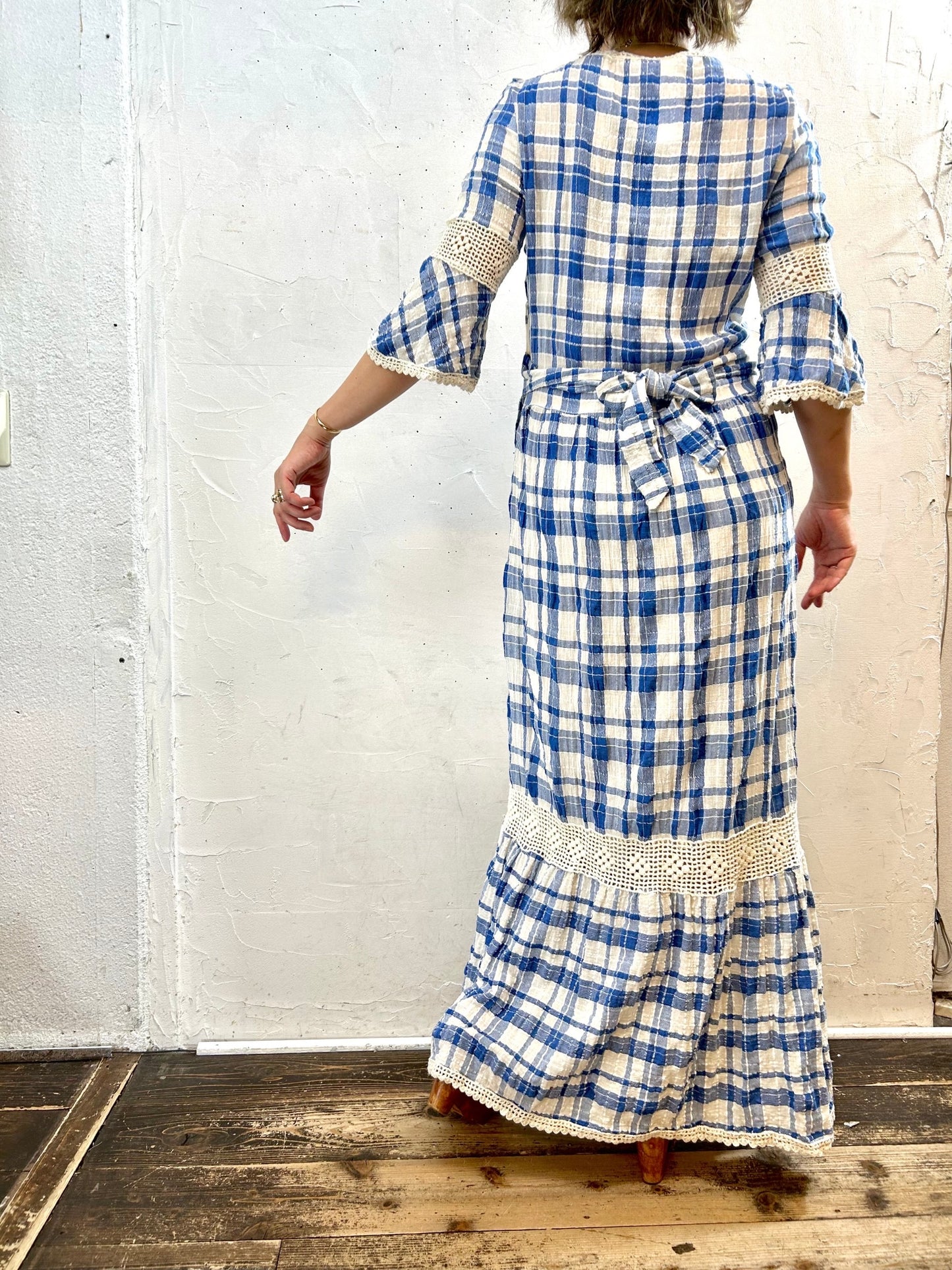 Vintage Plaid Dress [H28137]