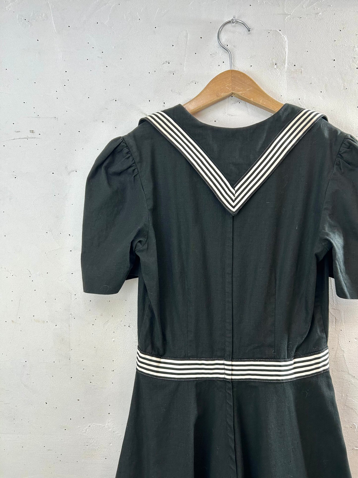 Vintage Sailor Collar Dress MADE IN USA [B29500]