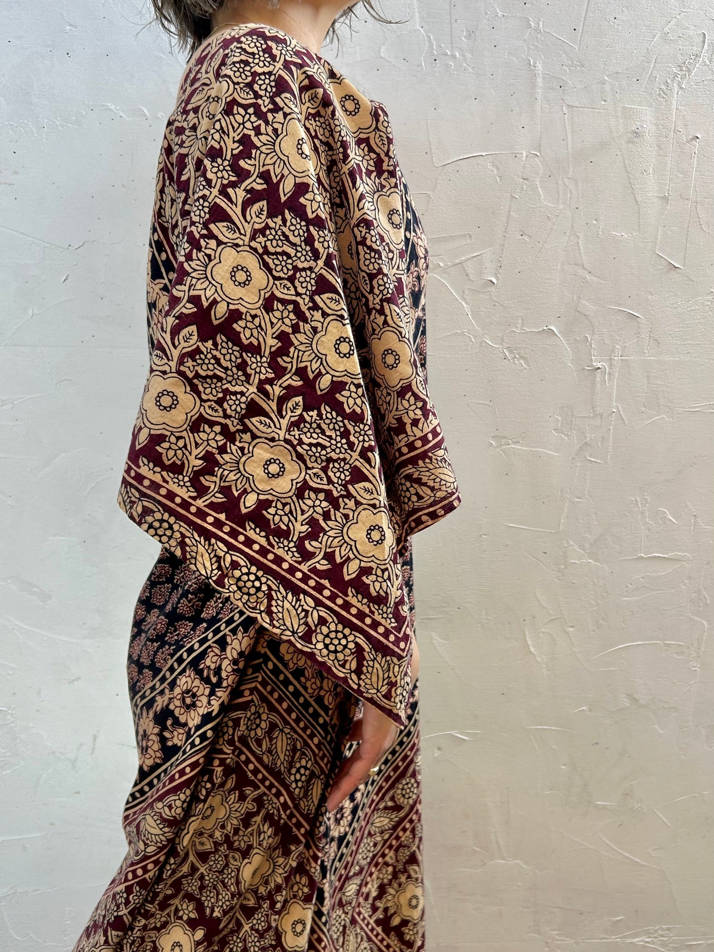 ’70s Vintage Block Print Dress [F27721]