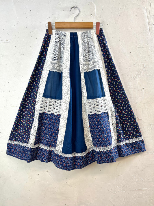 '70sVintage Patchwork Skirt [D29938]