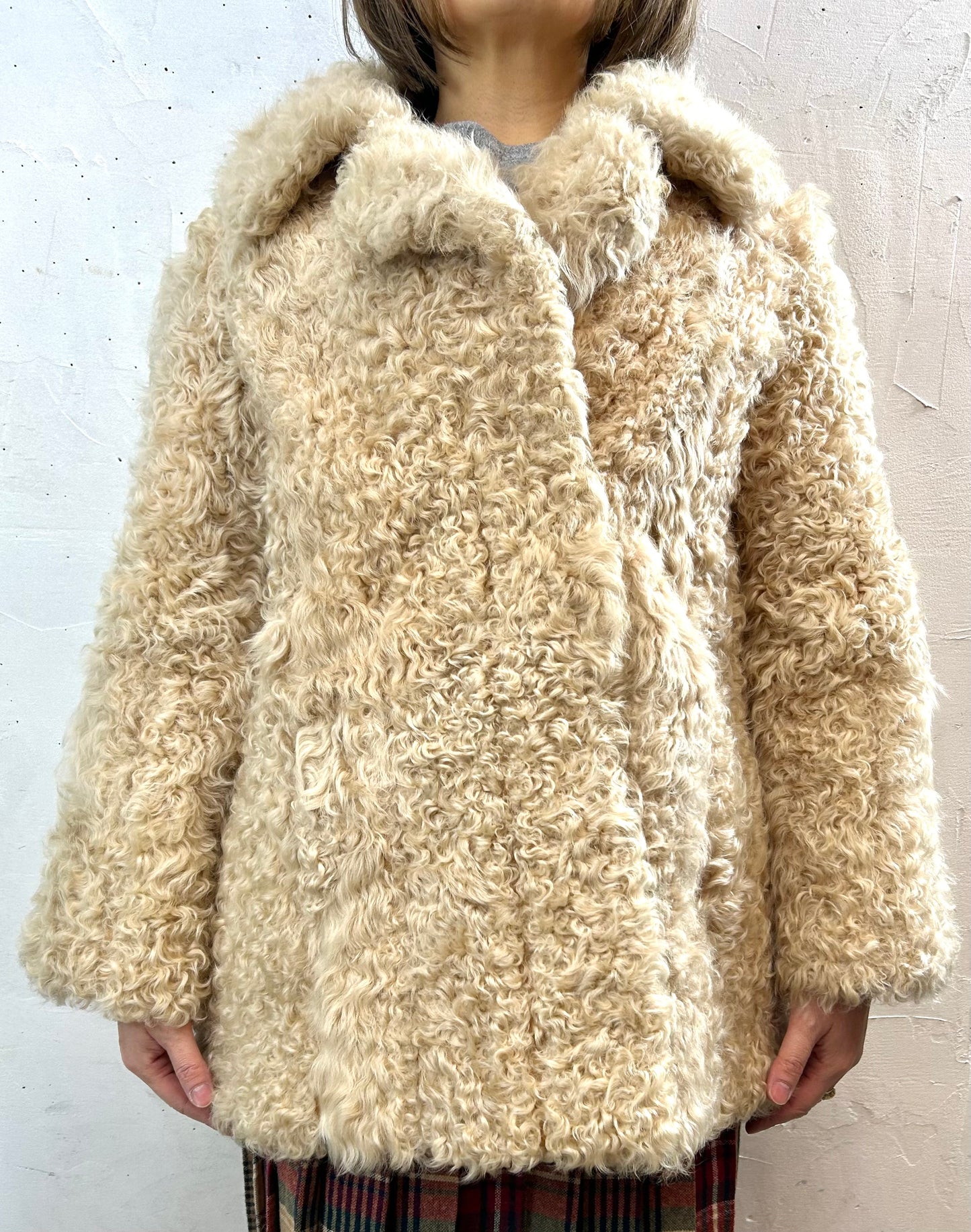 Vintage Poodle Fur Coat  [K29063]