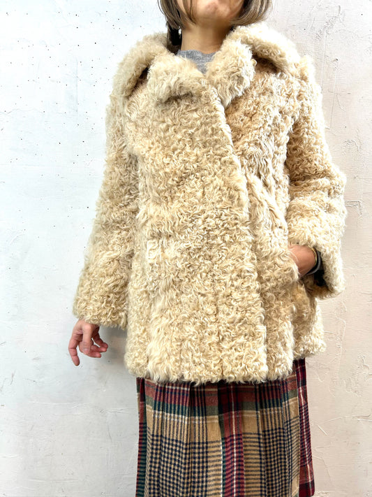 Vintage Poodle Fur Coat  [K29063]