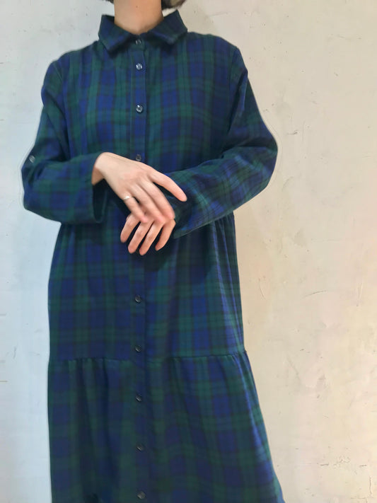 Vintage Plaid Dress [J25294]